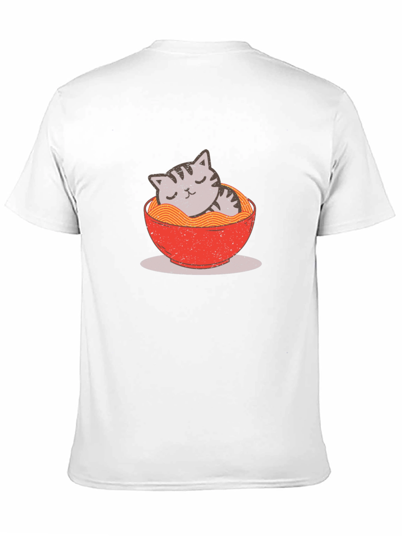 Cat Ramen Bowl Graphic T-Shirt