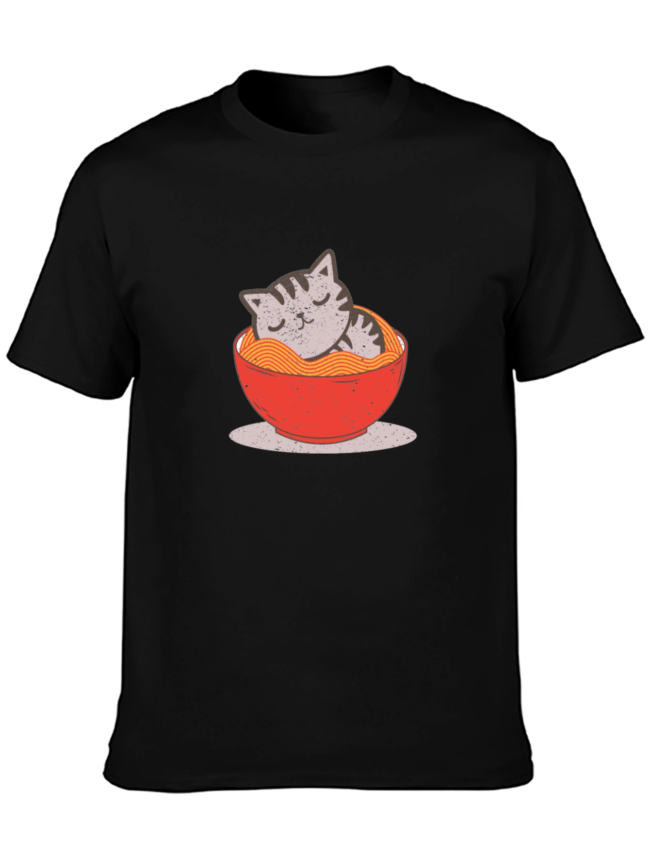 Cat Ramen Bowl Graphic T-Shirt