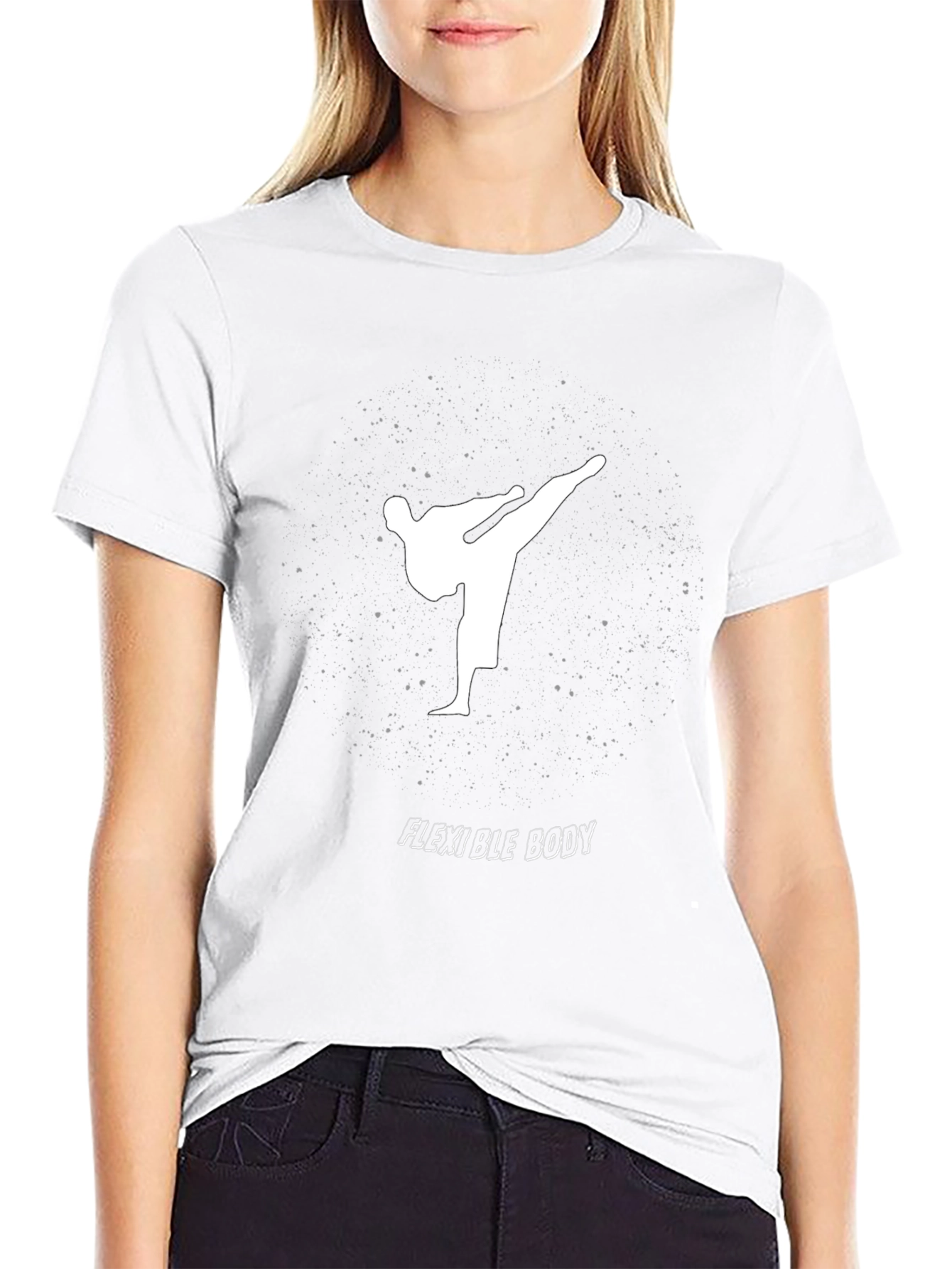 Flexible Body Black Graphic Tee