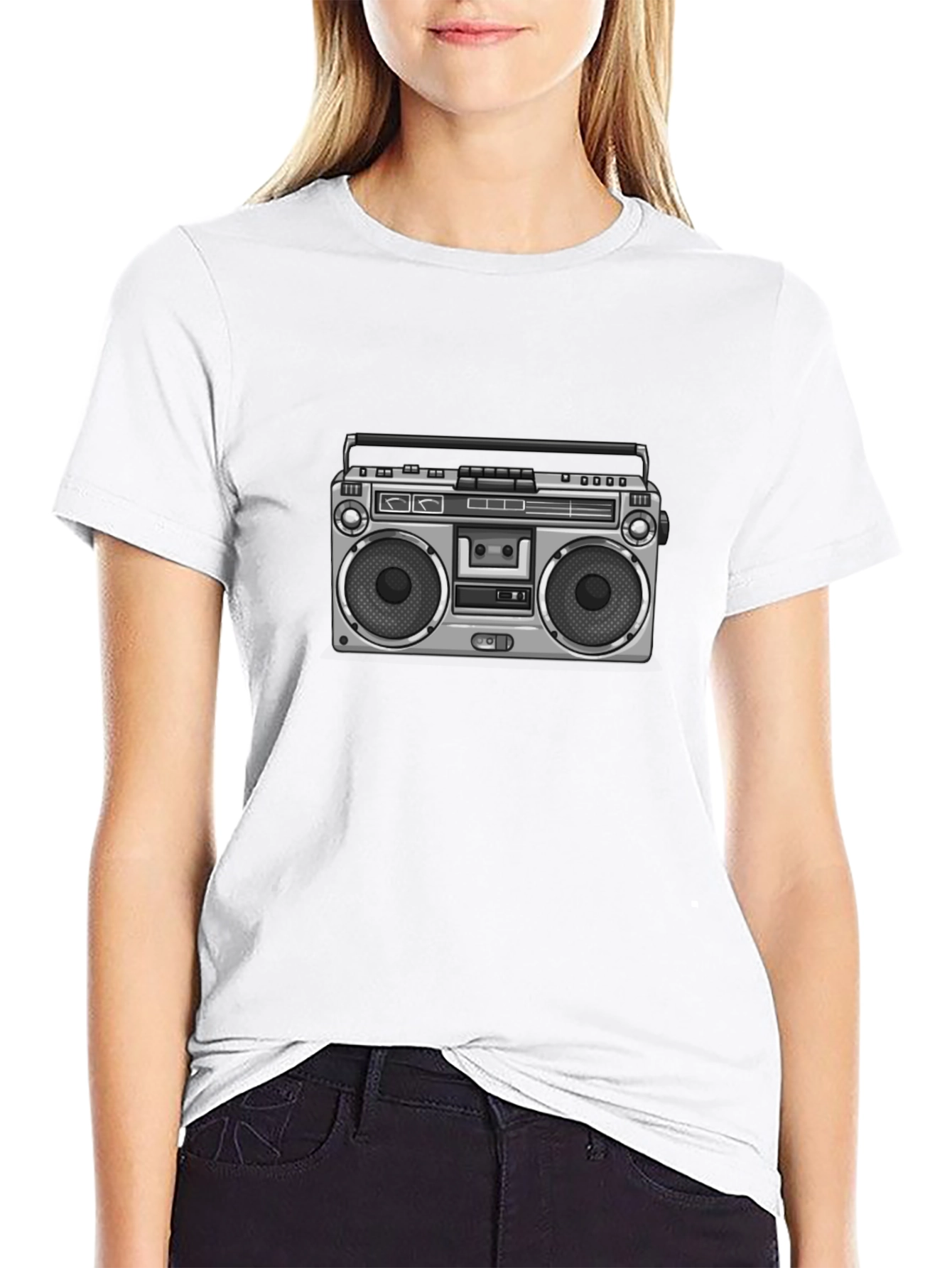 Retro Boombox Graphic T-Shirt