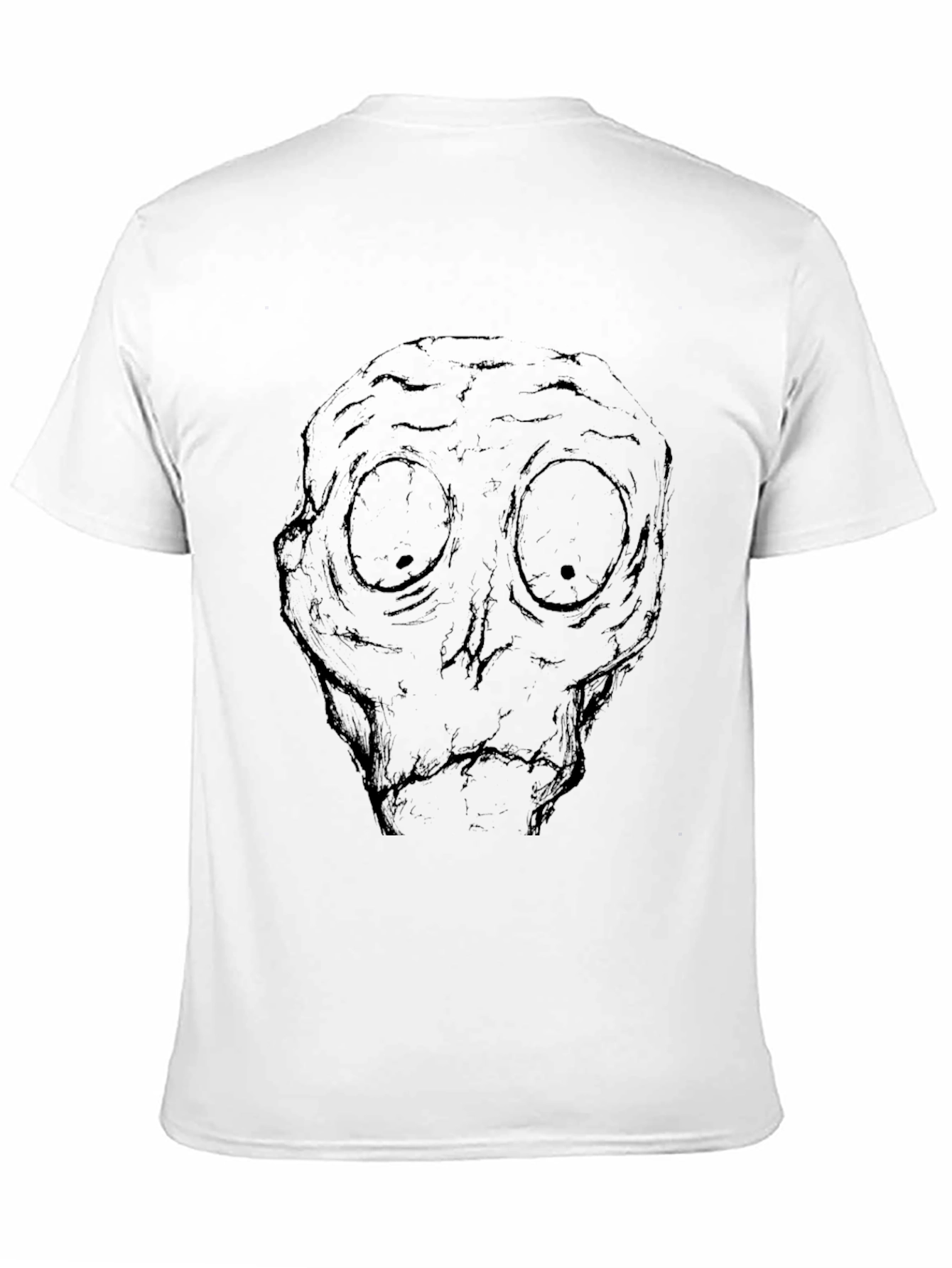 Abstract Face Graphic Black T-Shirt