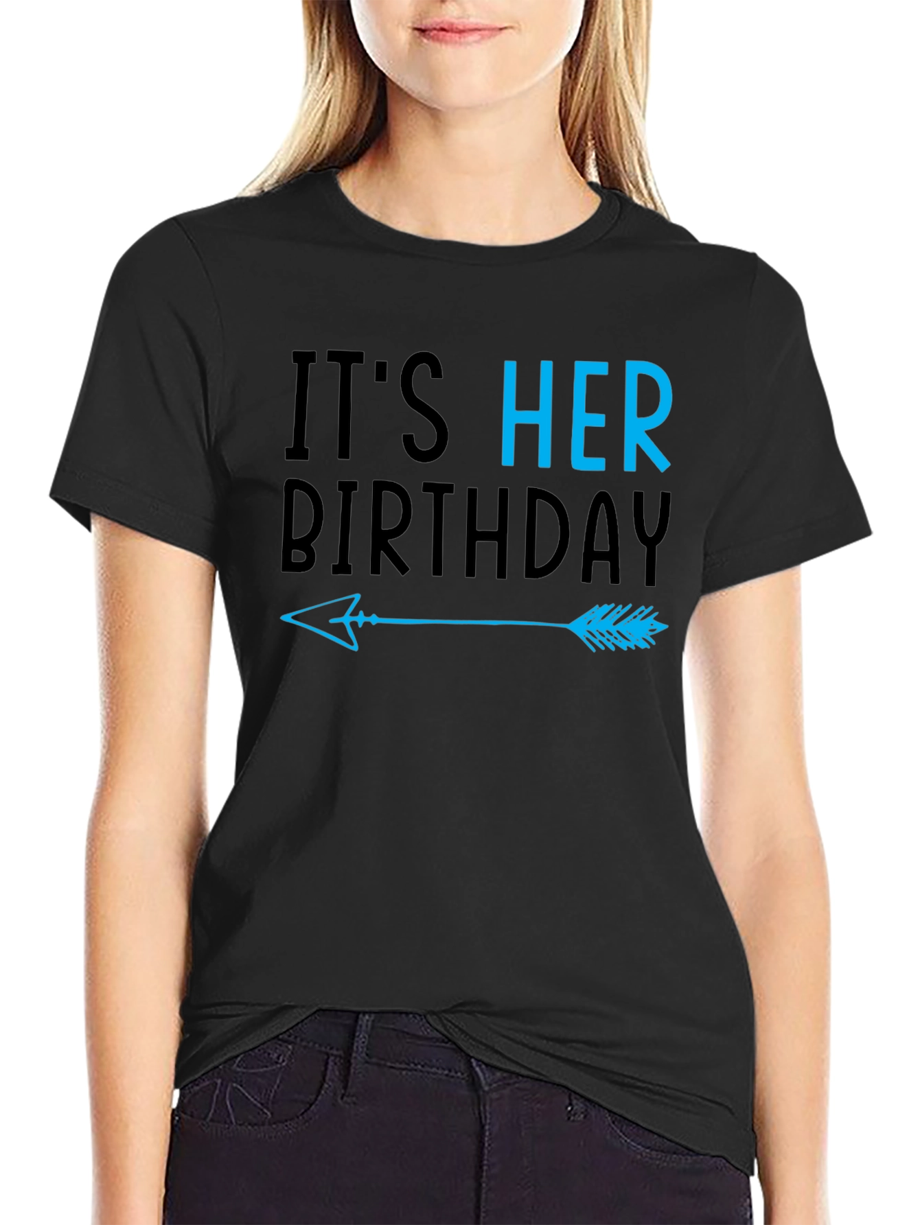 Its Her Birthday Arrow T-Shirt - Couple Matching Tee