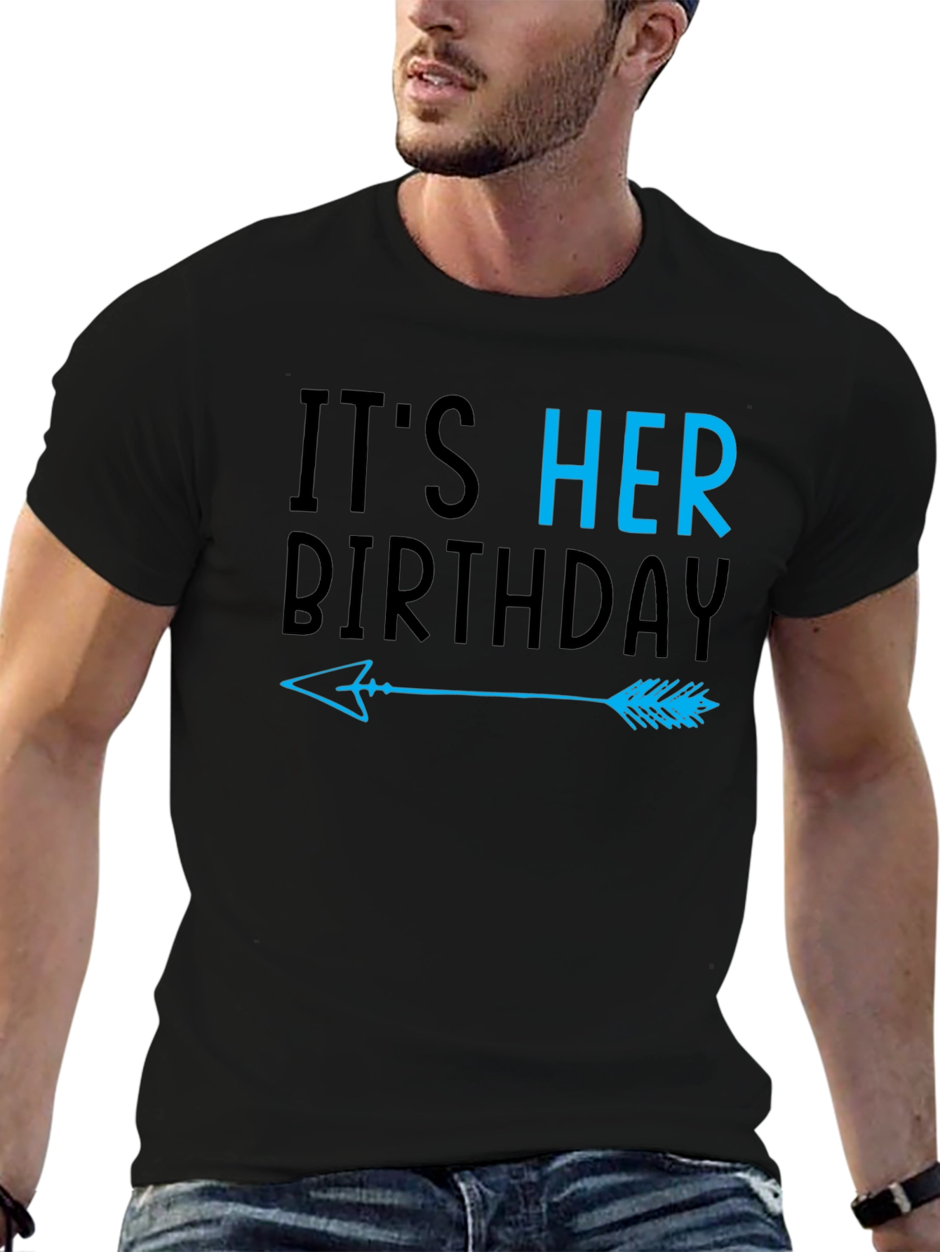 Its Her Birthday Arrow T-Shirt - Couple Matching Tee