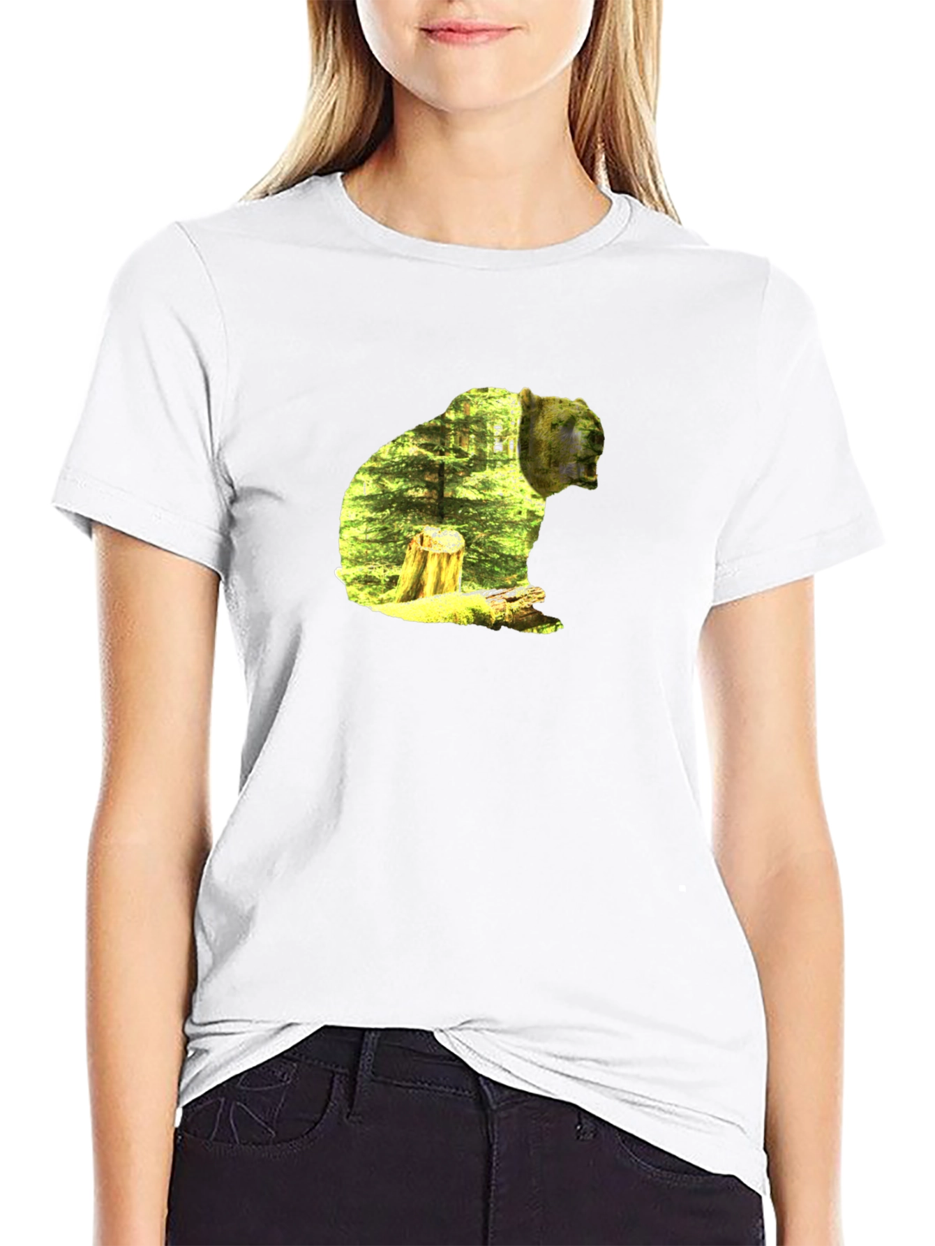 Nature Bear Graphic T-Shirt