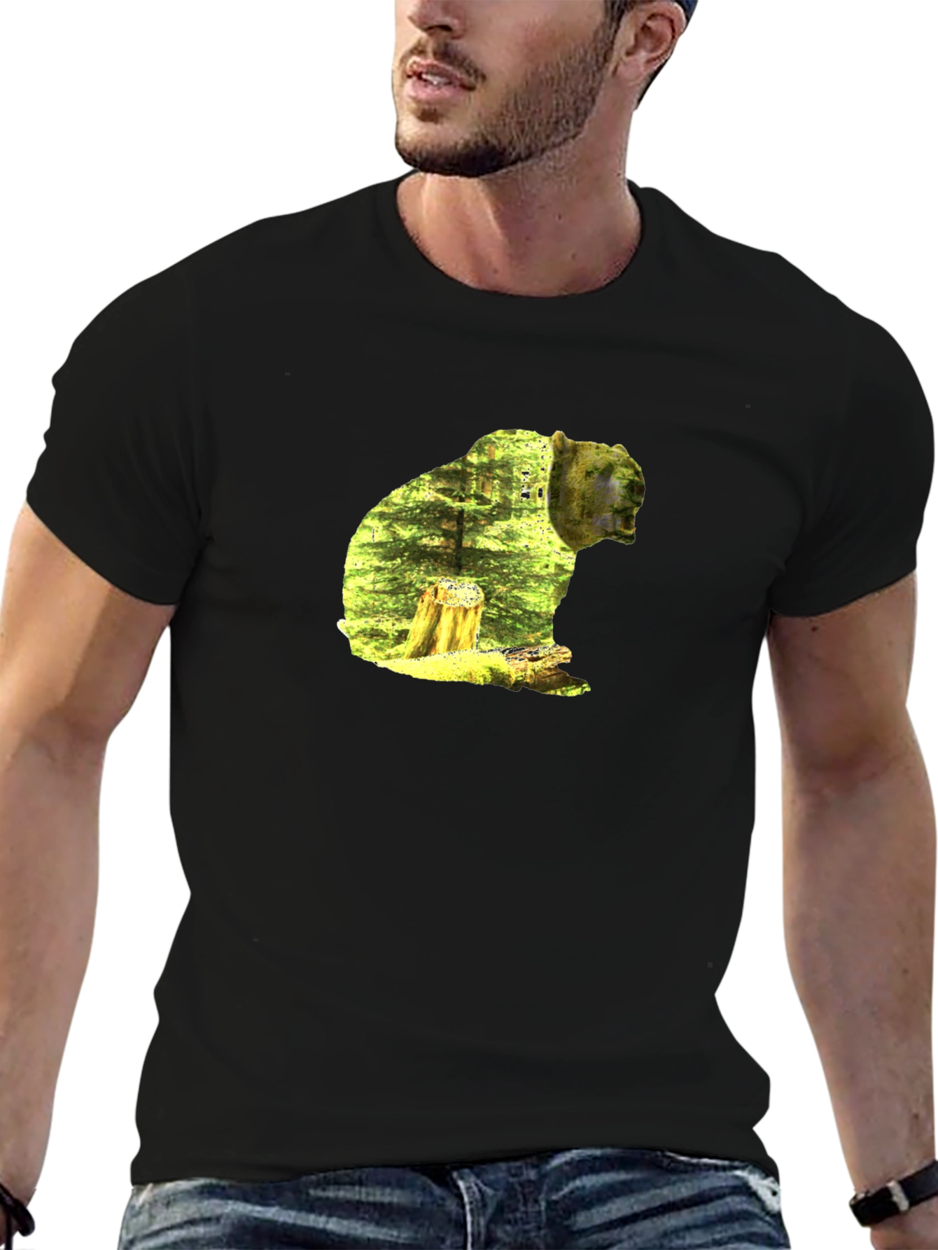 Nature Bear Graphic T-Shirt
