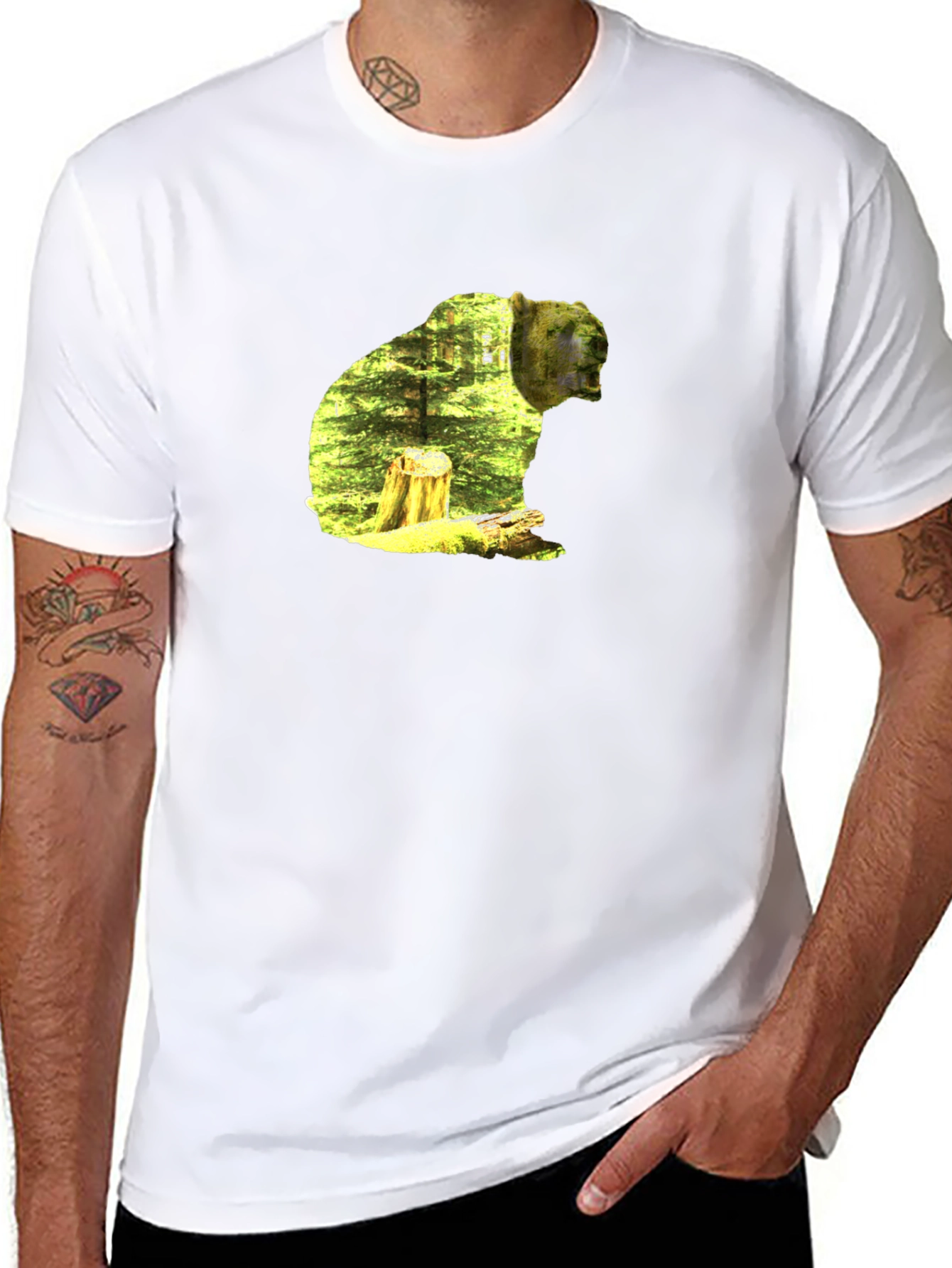 Nature Bear Graphic T-Shirt