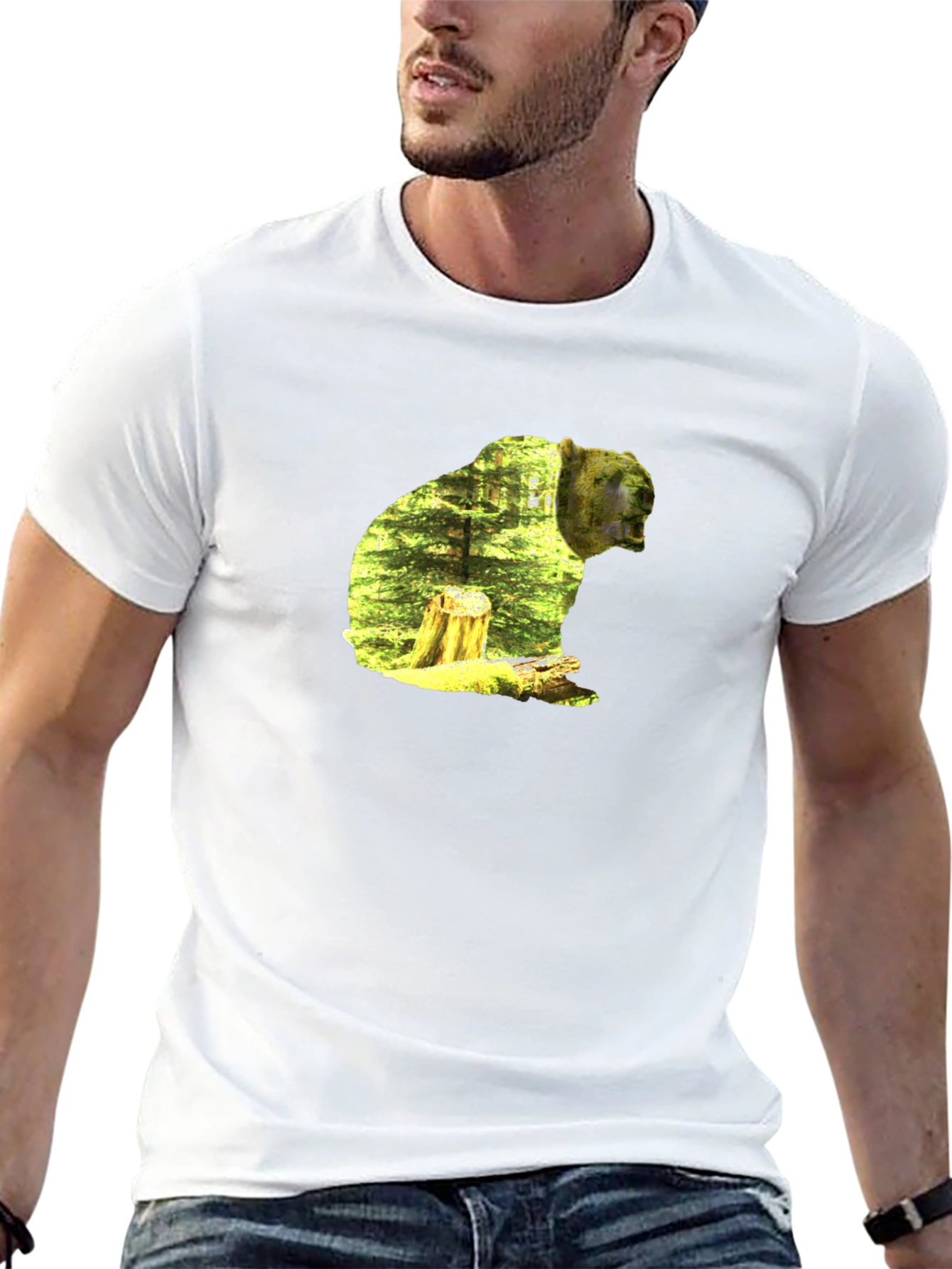 Nature Bear Graphic T-Shirt