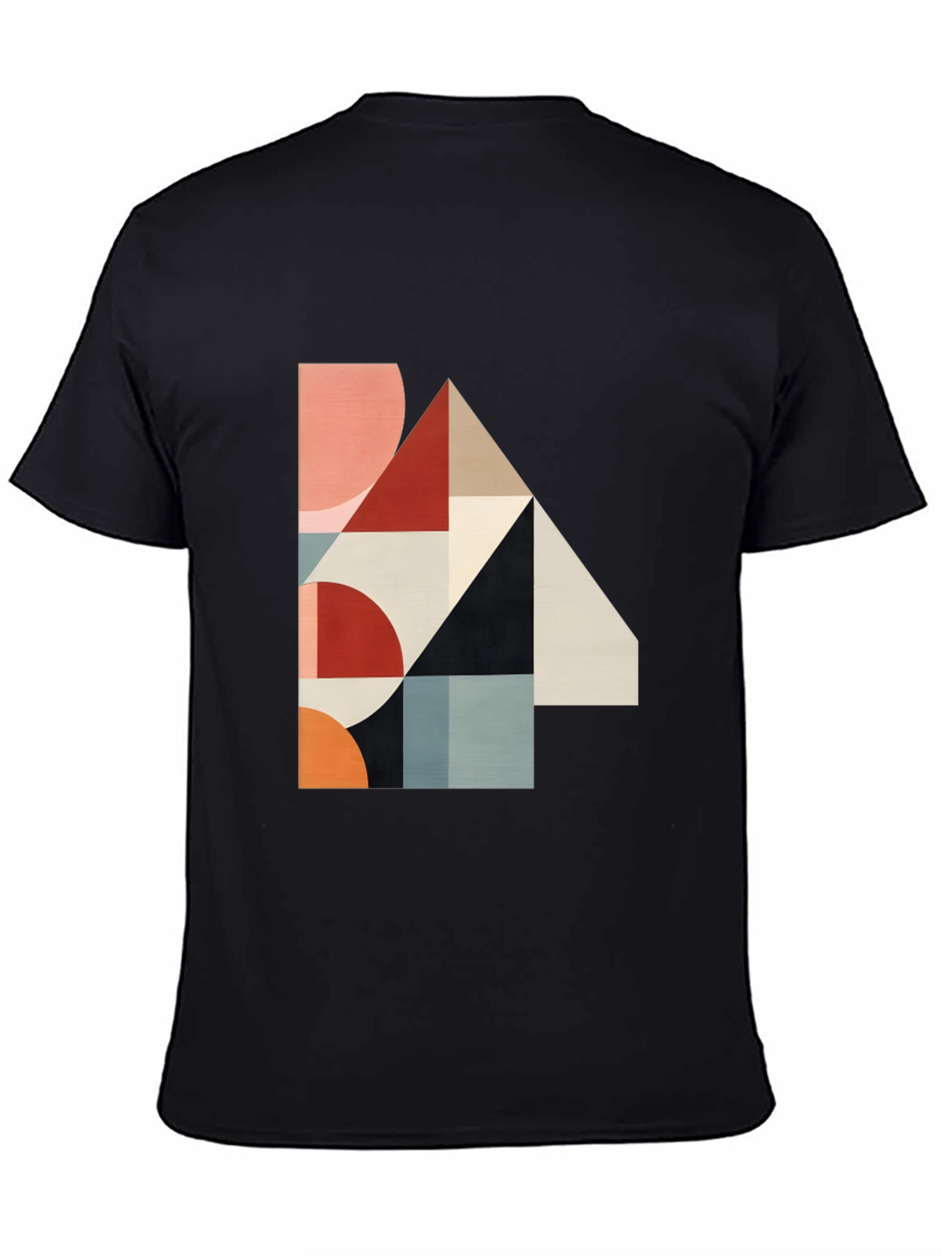 Geometric Print Black T-Shirt