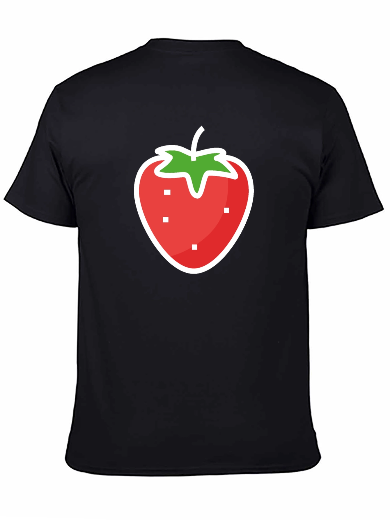Strawberry Graphic Black T-Shirt