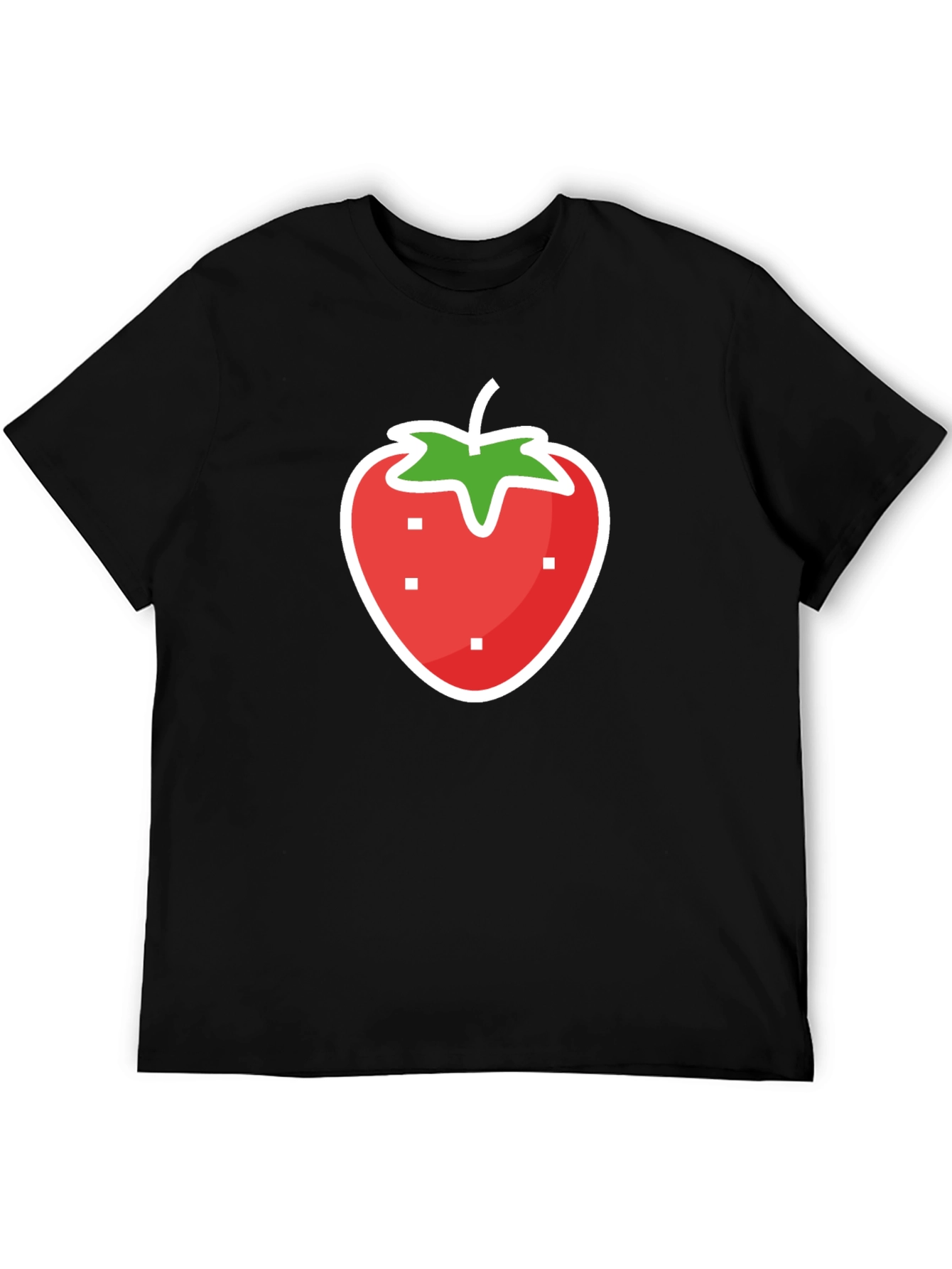 Strawberry Graphic Black T-Shirt
