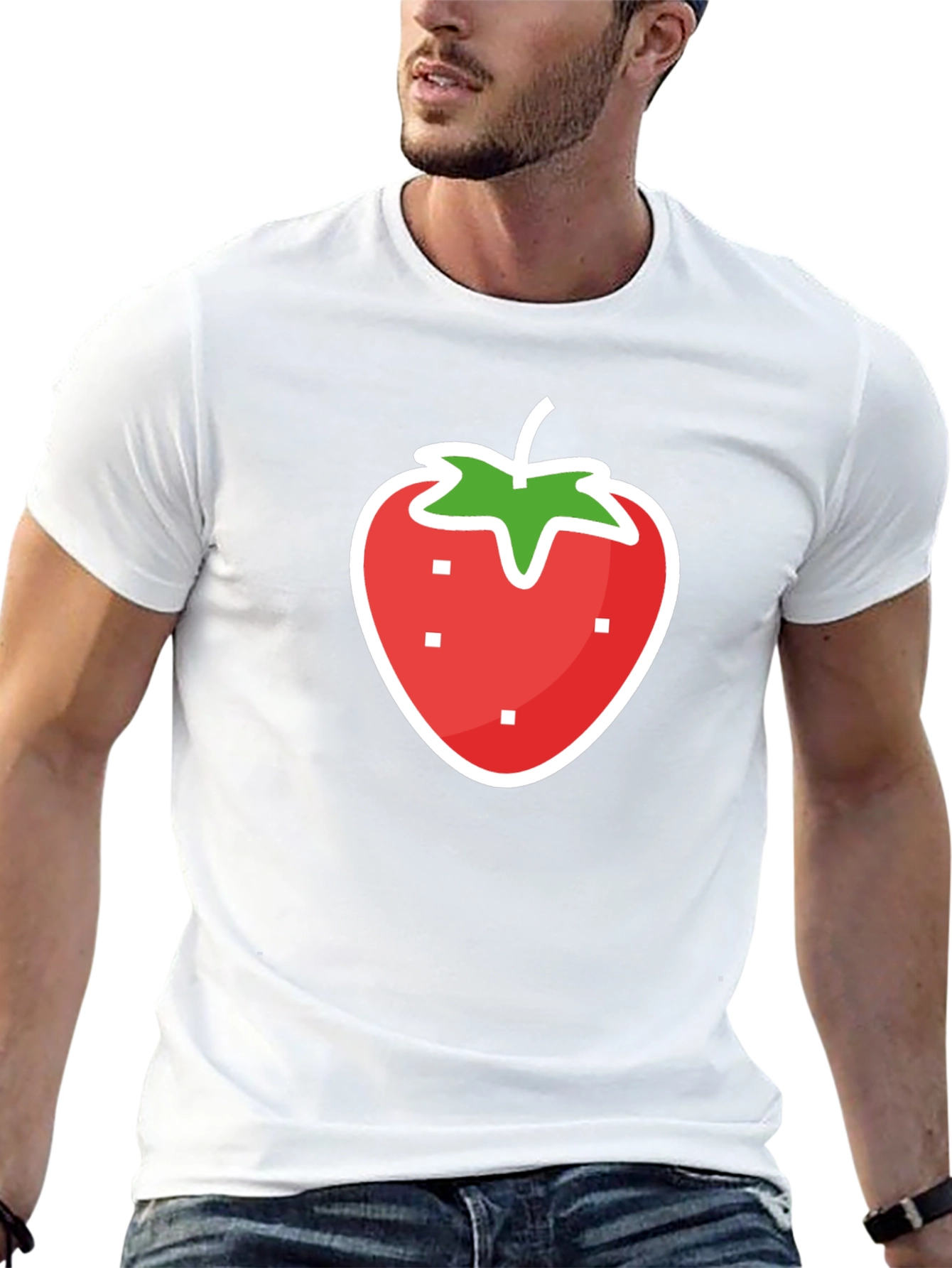 Strawberry Graphic Black T-Shirt