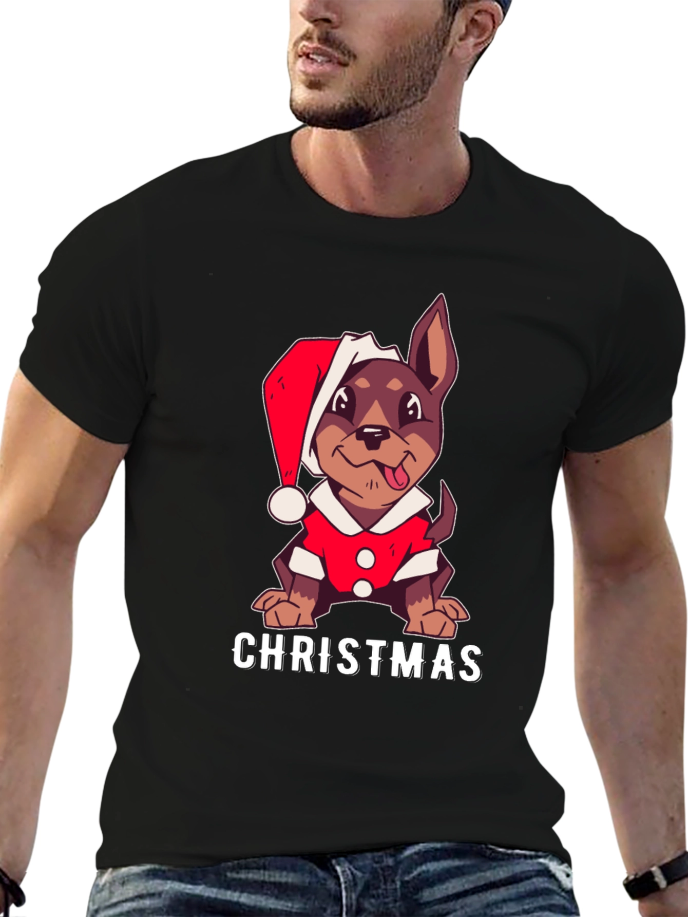 Christmas Dog Santa T-Shirt