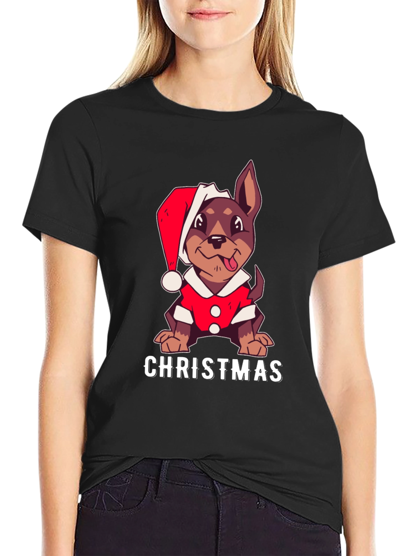 Christmas Dog Santa T-Shirt