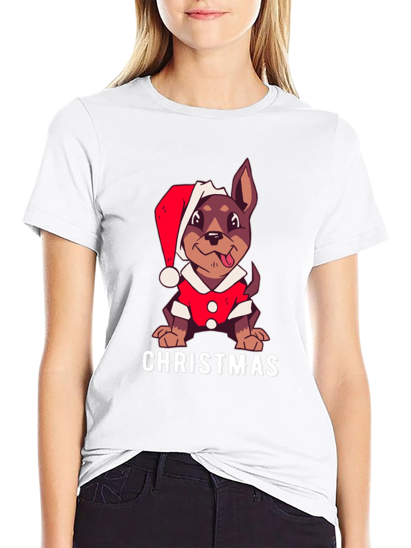 Christmas Dog Santa T-Shirt