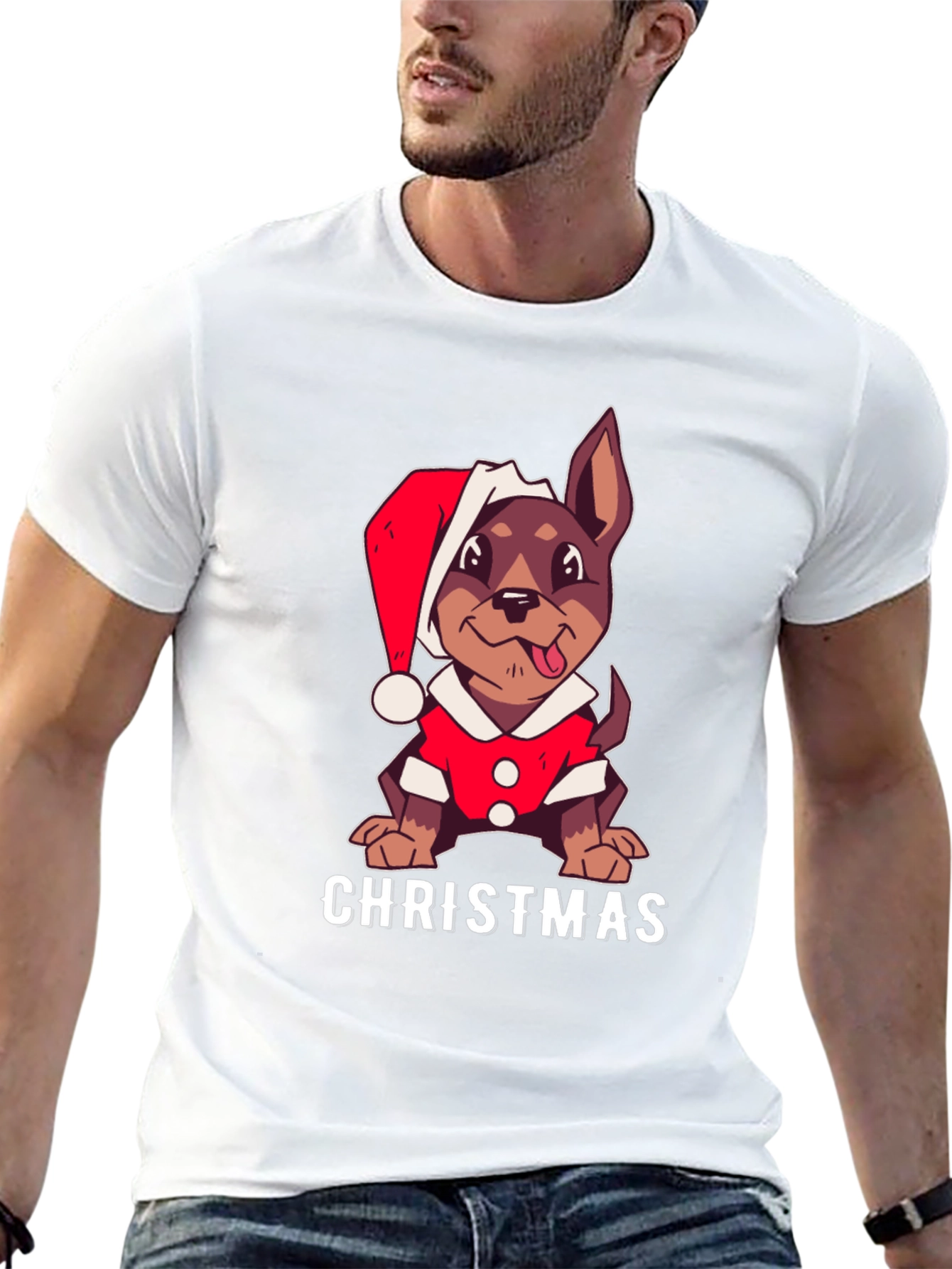 Christmas Dog Santa T-Shirt