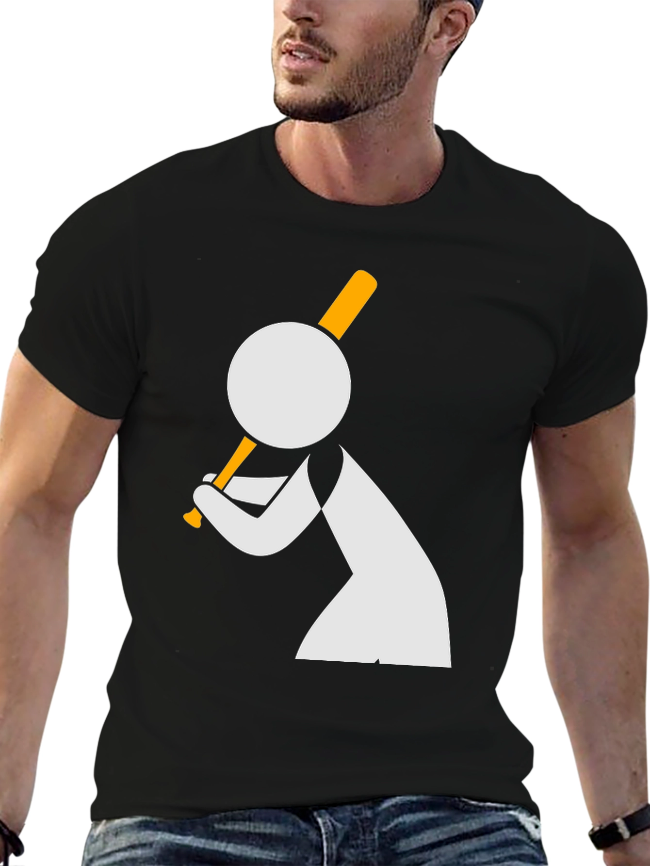 Batter Graphic T-Shirt - Black Baseball Tee
