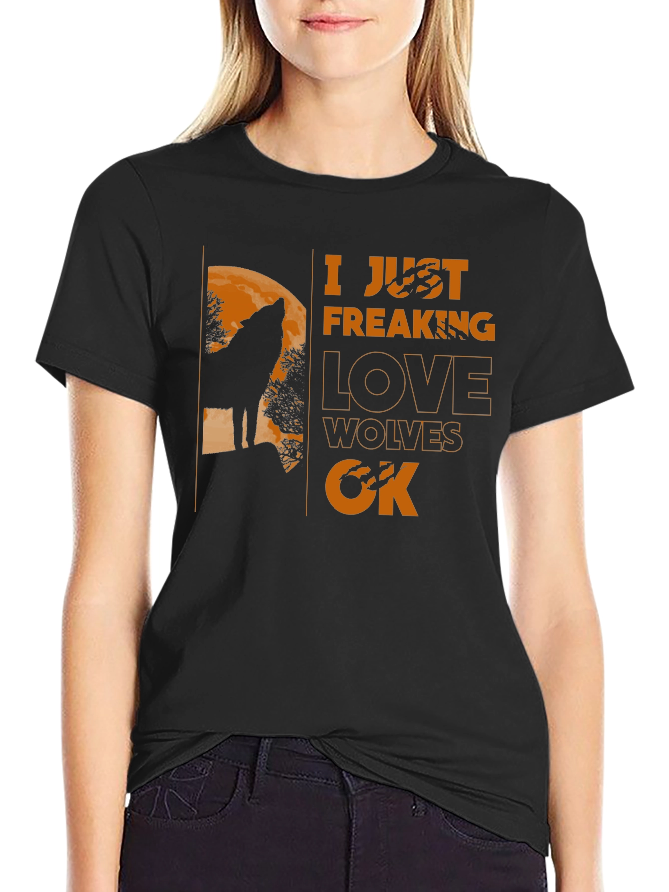 I Just Freaking Love Wolves T-Shirt - Unique Design