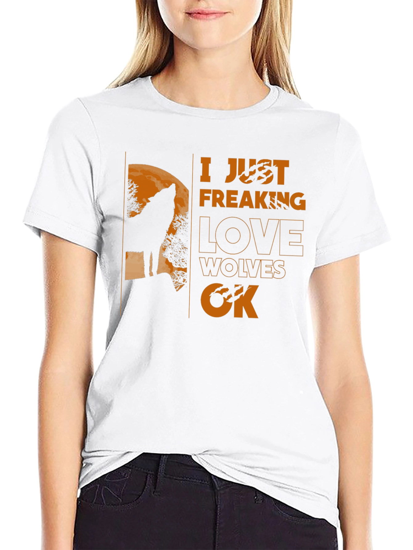 I Just Freaking Love Wolves T-Shirt - Unique Design