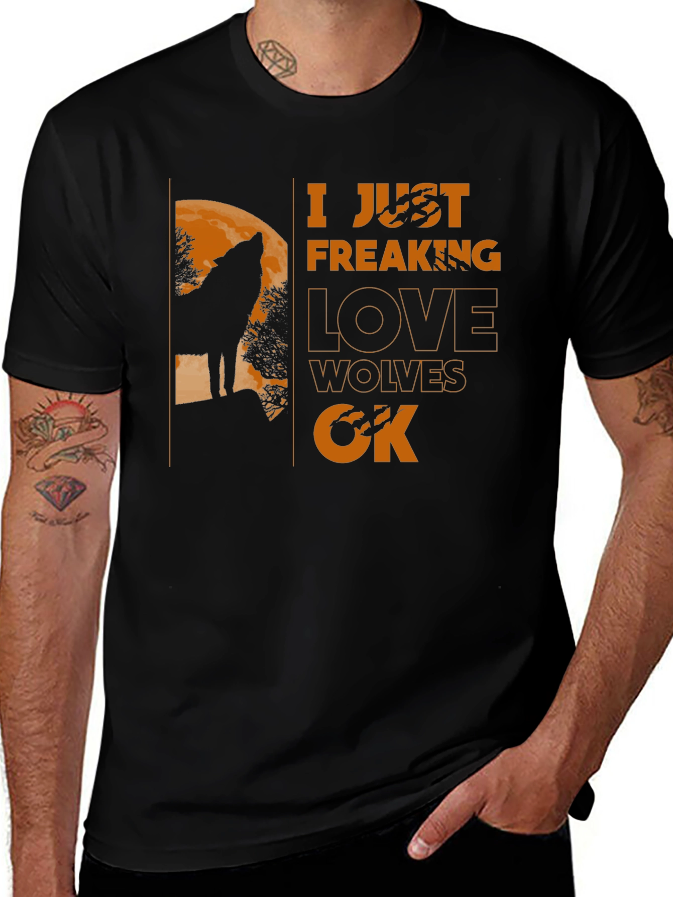 I Just Freaking Love Wolves T-Shirt - Unique Design