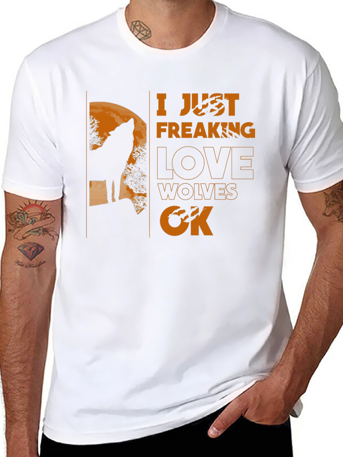 I Just Freaking Love Wolves T-Shirt - Unique Design