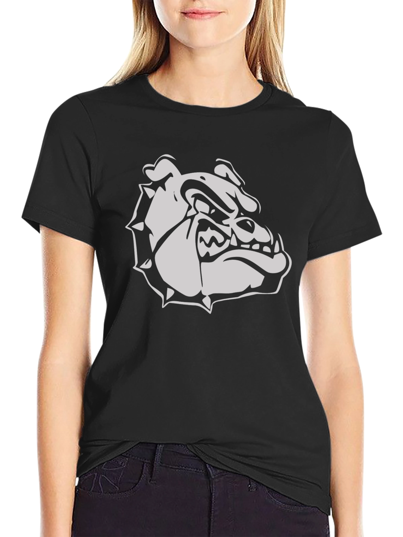 Bulldog Graphic Tee - Mens Casual Crew Neck Shirt