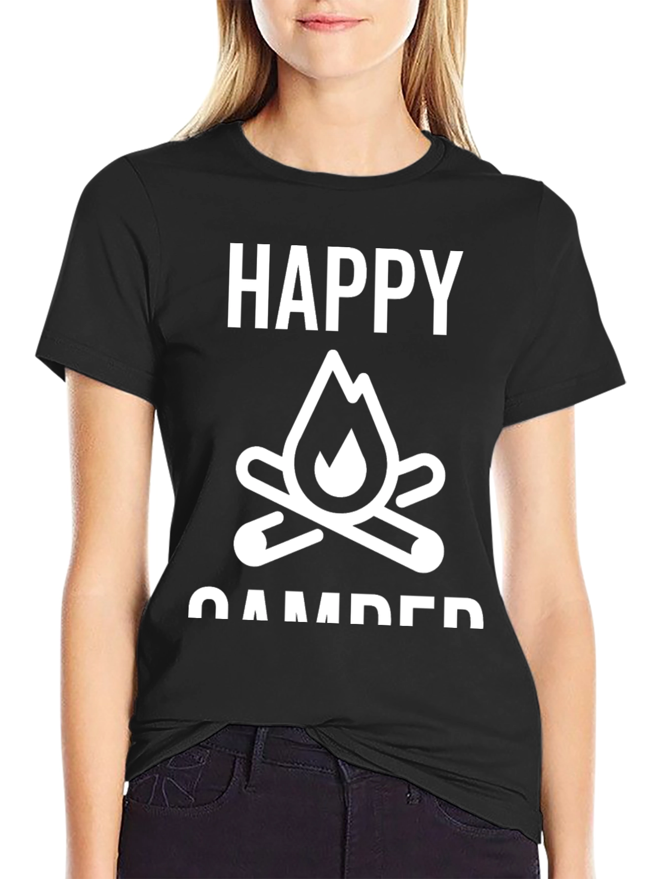 Happy Camper Graphic Tee - Camping Adventure Shirt
