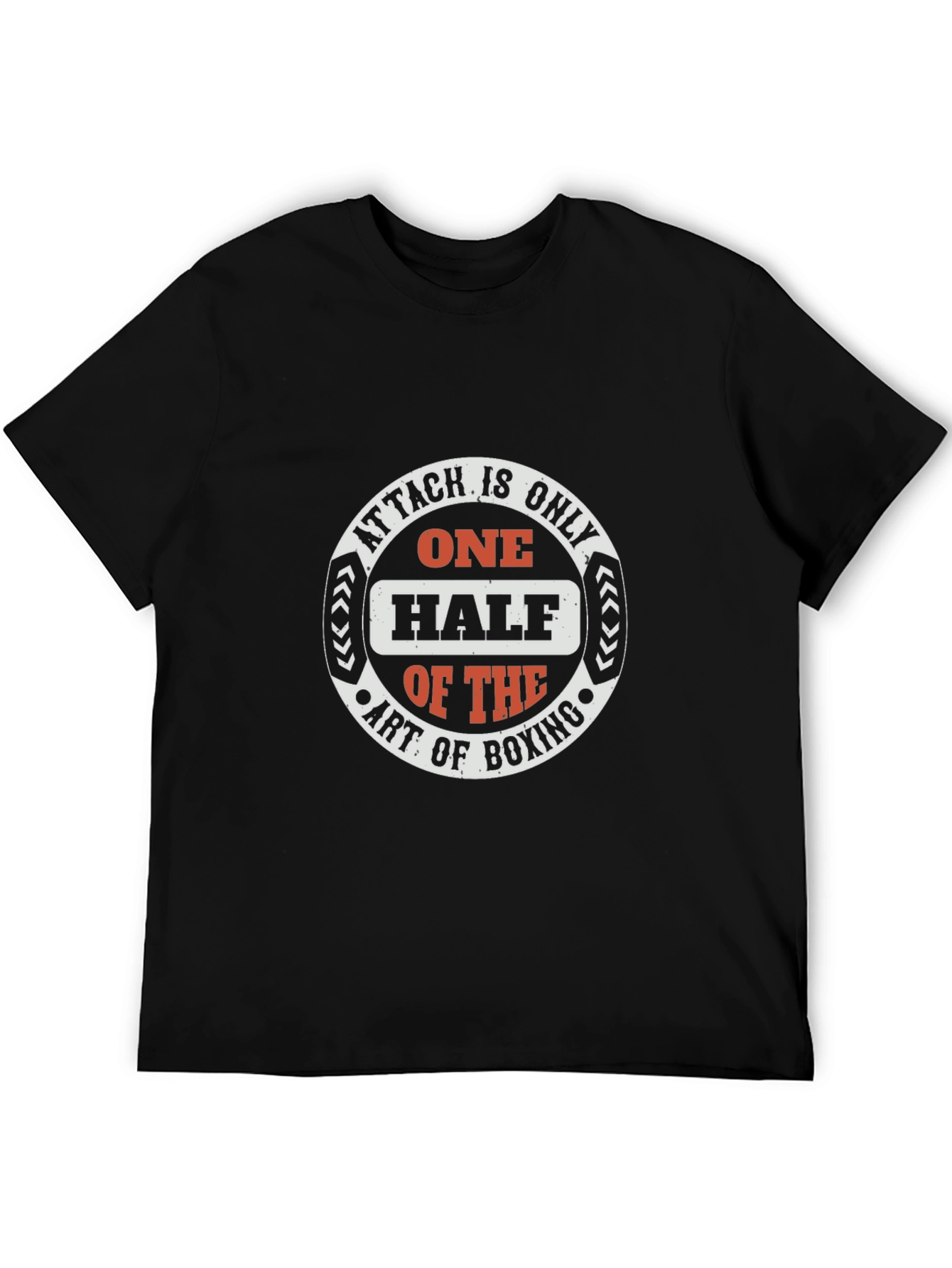 Boxing Art Graphic Tee - Attack is Only Half
