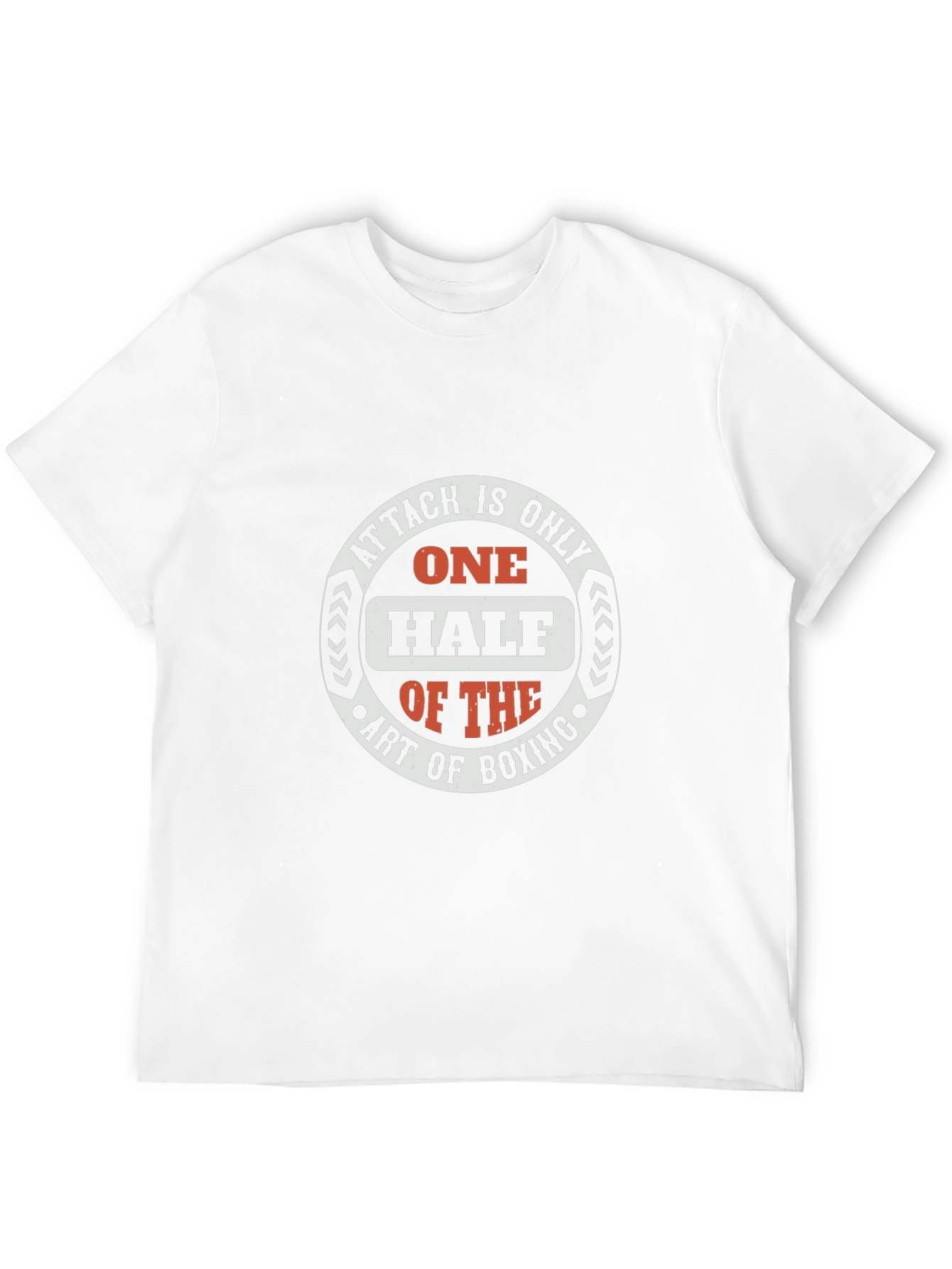 Boxing Art Graphic Tee - Attack is Only Half