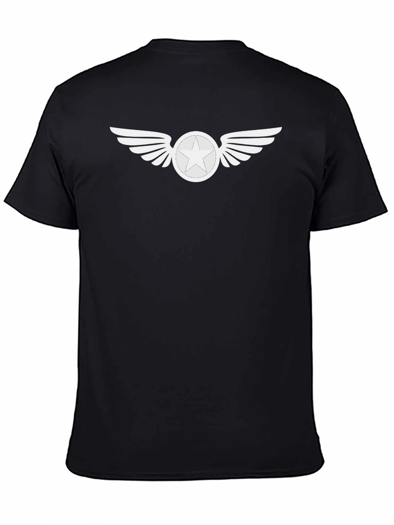 Winged Star Graphic Tee - Black