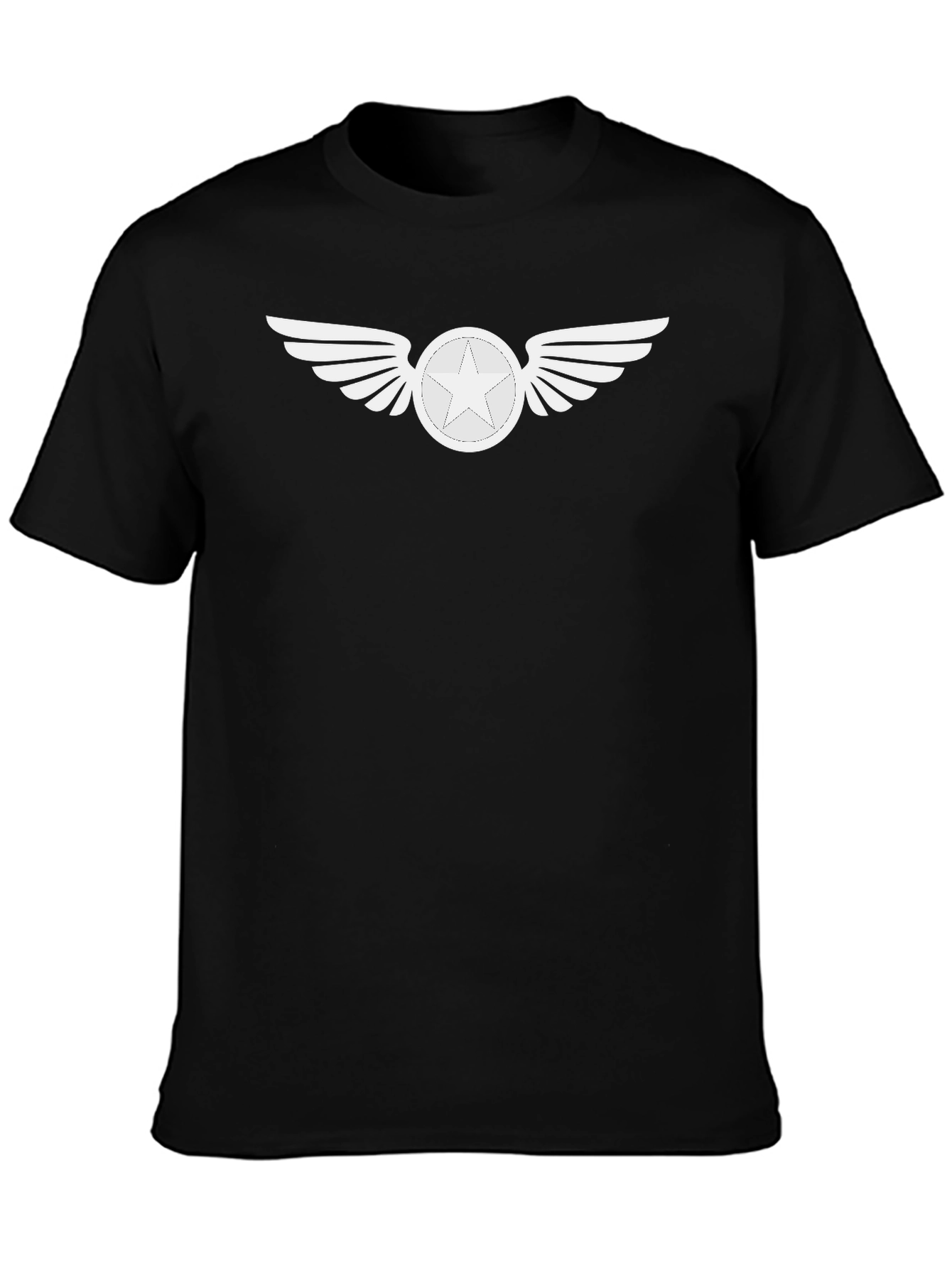 Winged Star Graphic Tee - Black