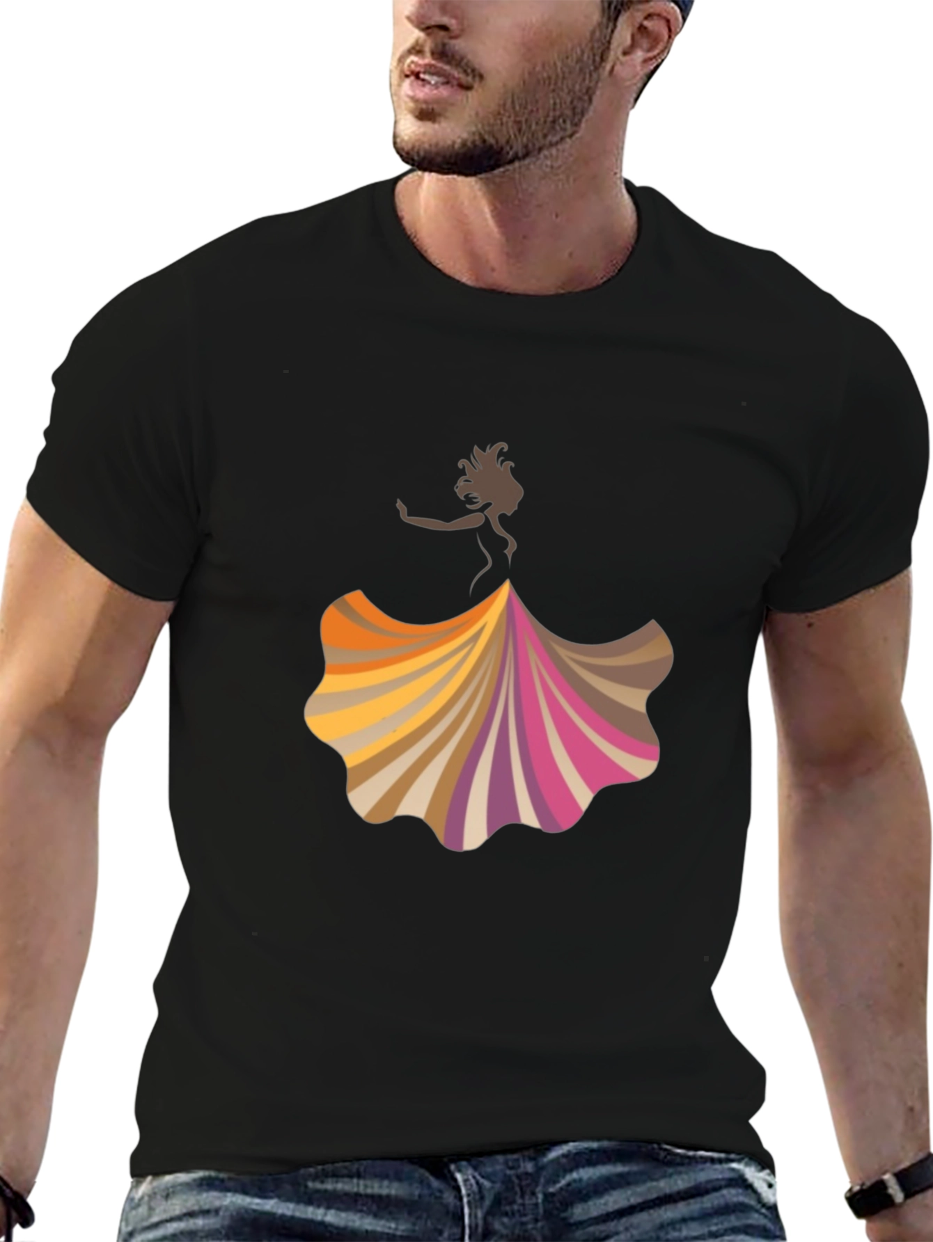 Whimsical Dancer Graphic Tee - Stylish Unisex T-Shirt
