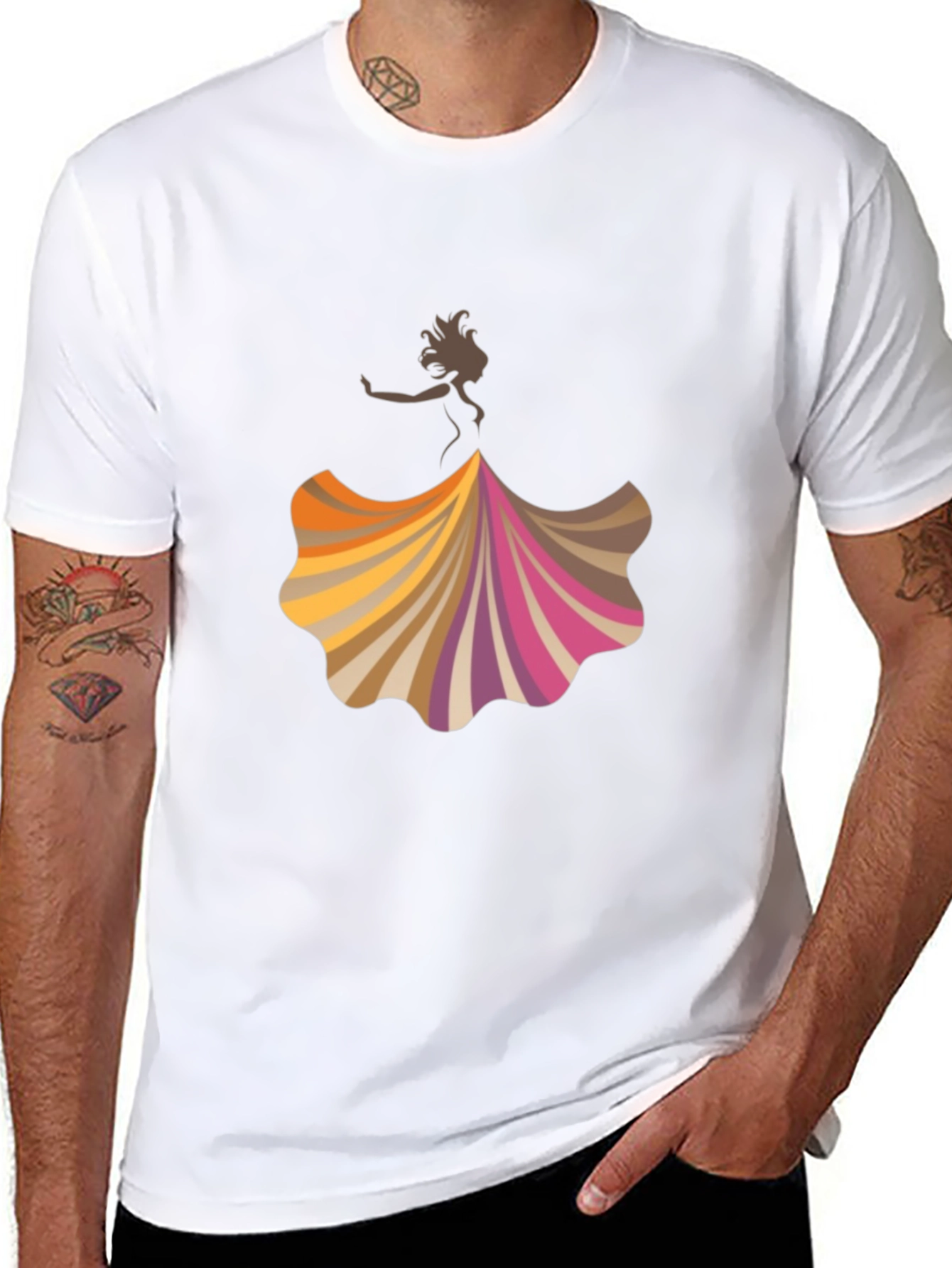 Whimsical Dancer Graphic Tee - Stylish Unisex T-Shirt
