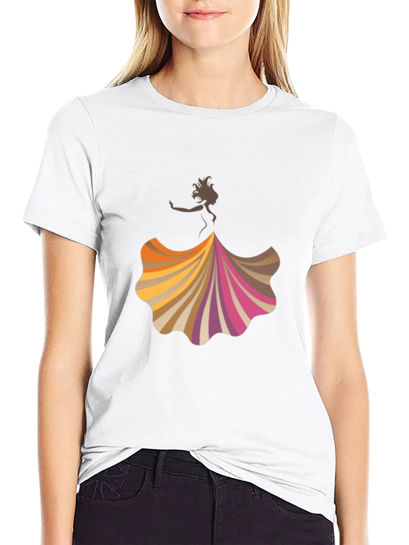 Whimsical Dancer Graphic Tee - Stylish Unisex T-Shirt