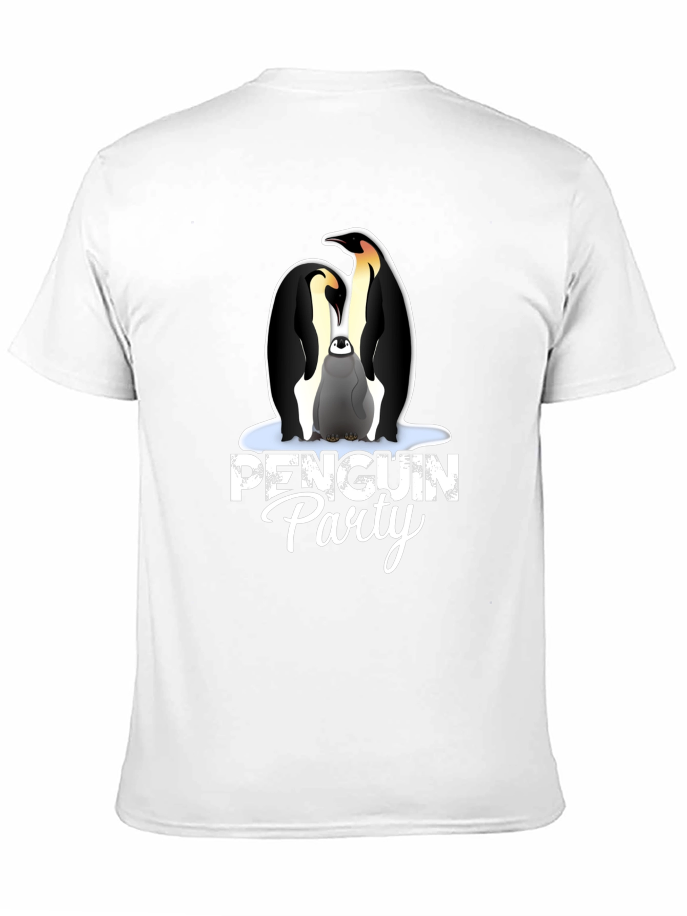Penguin Party Graphic Tee - Black Unisex T-Shirt