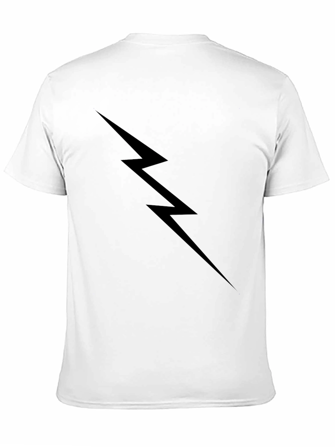 Black Lightning Bolt Graphic Tee - Mens Fashion