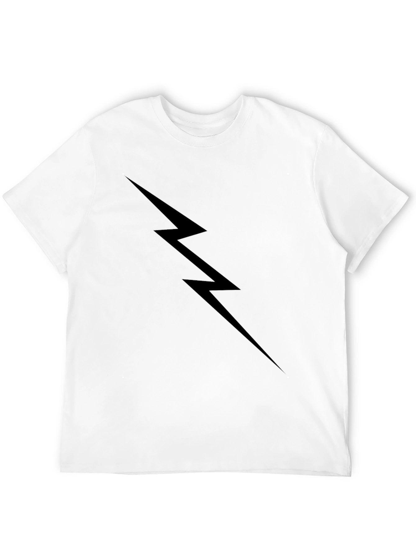 Black Lightning Bolt Graphic Tee - Mens Fashion