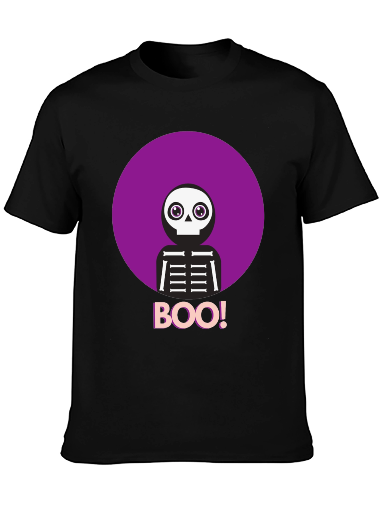 Boo! Skeleton Graphic Tee - Halloween Shirt