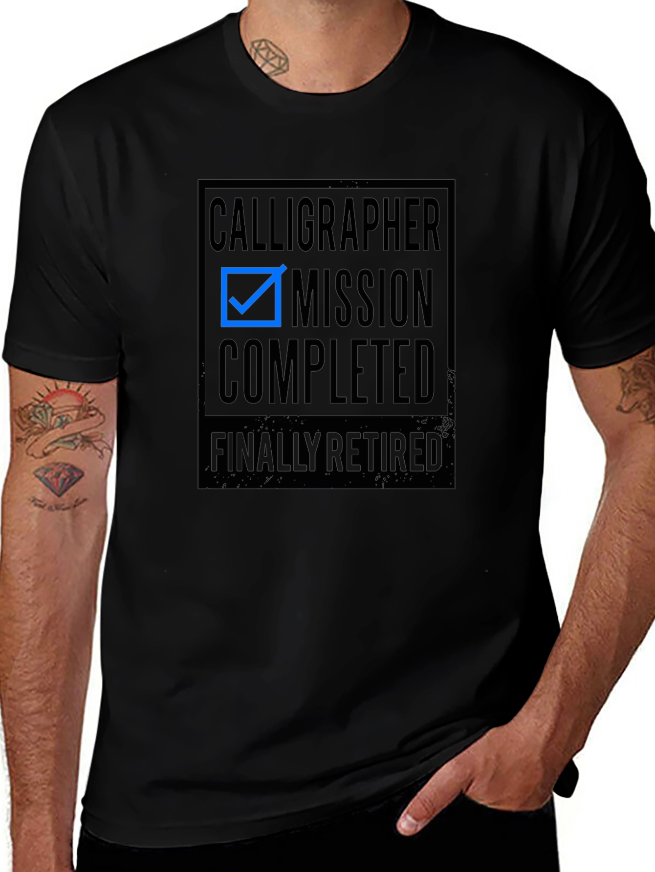 Calligrapher Mission Completed Retirement T-Shirt