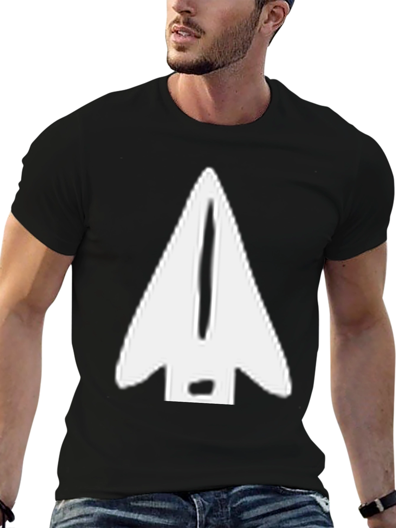 Arrowhead Graphic Tee - Black Cotton T-Shirt