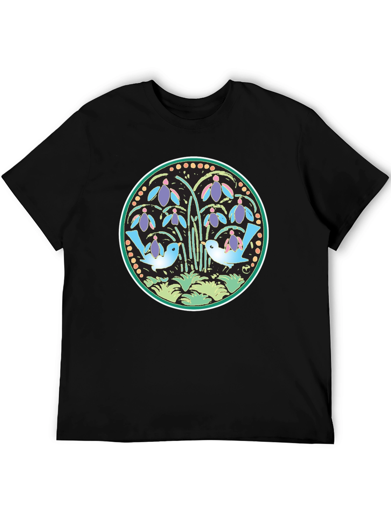 Floral Bird Circle Graphic Tee
