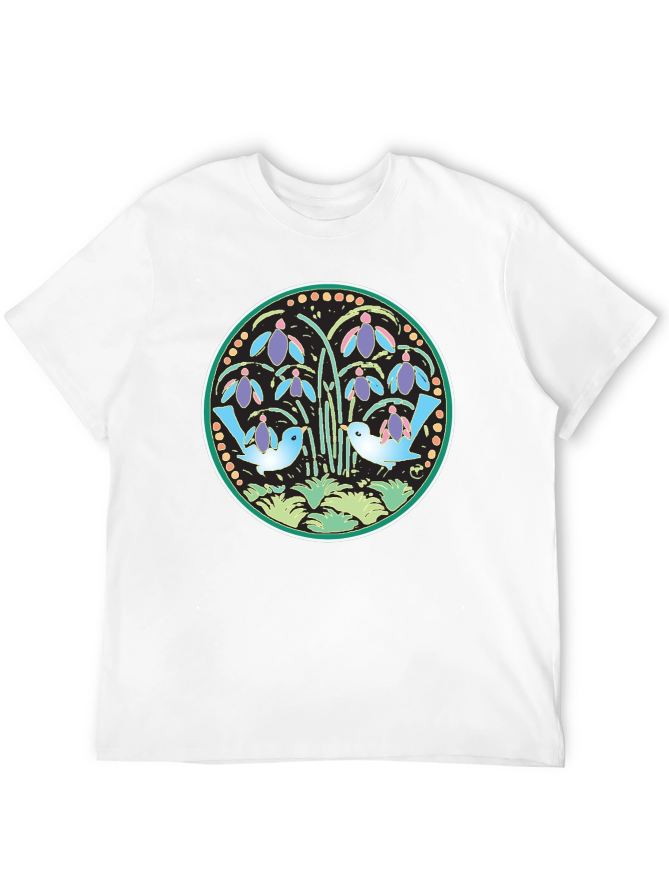 Floral Bird Circle Graphic Tee