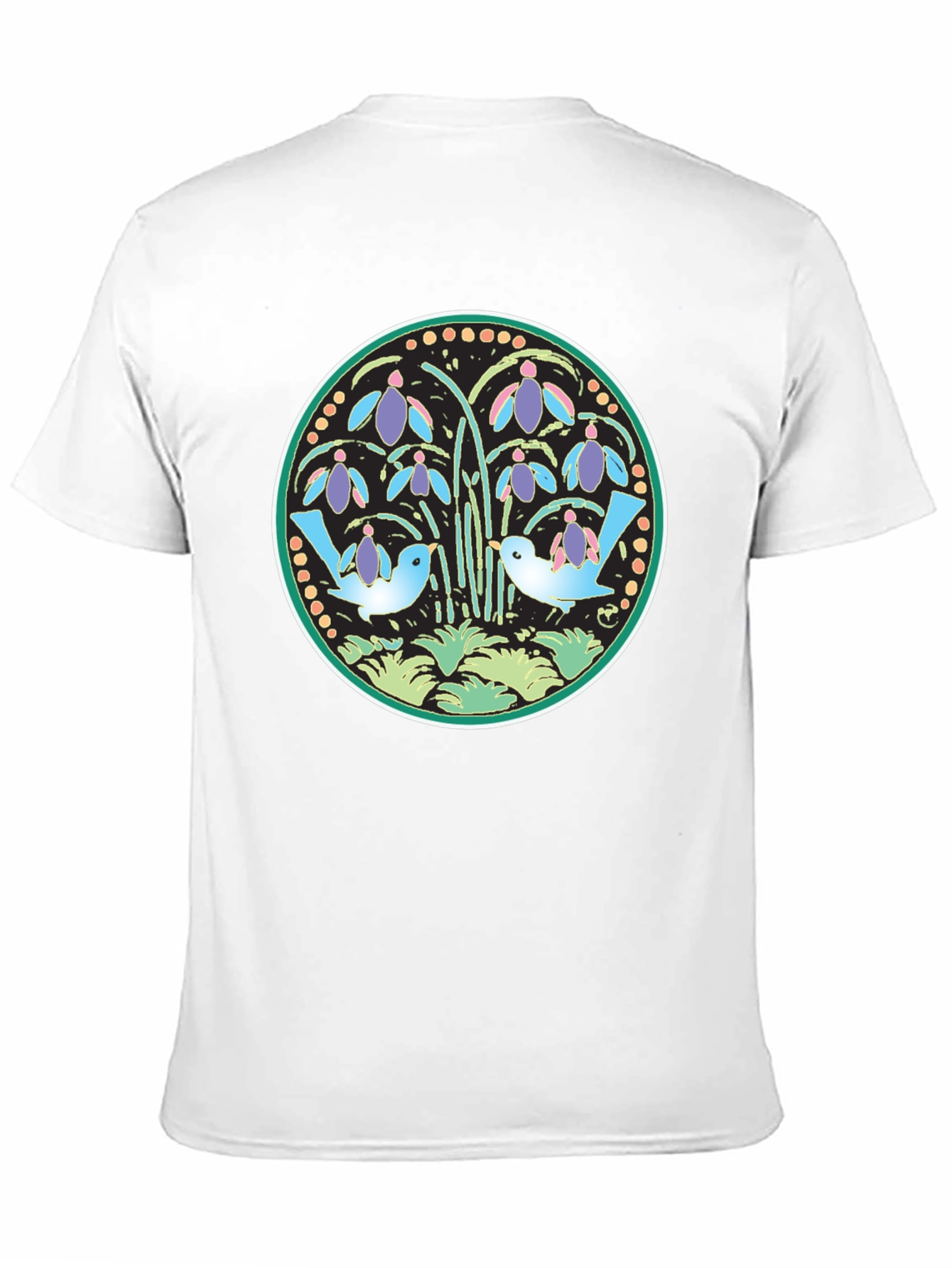 Floral Bird Circle Graphic Tee