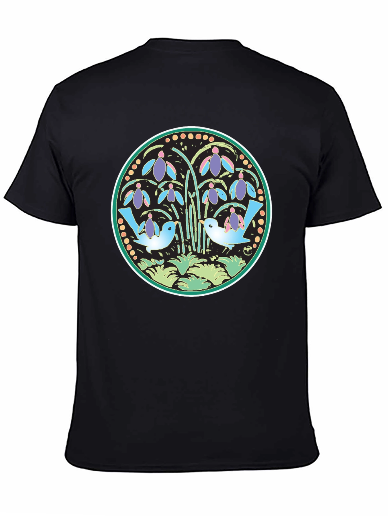 Floral Bird Circle Graphic Tee