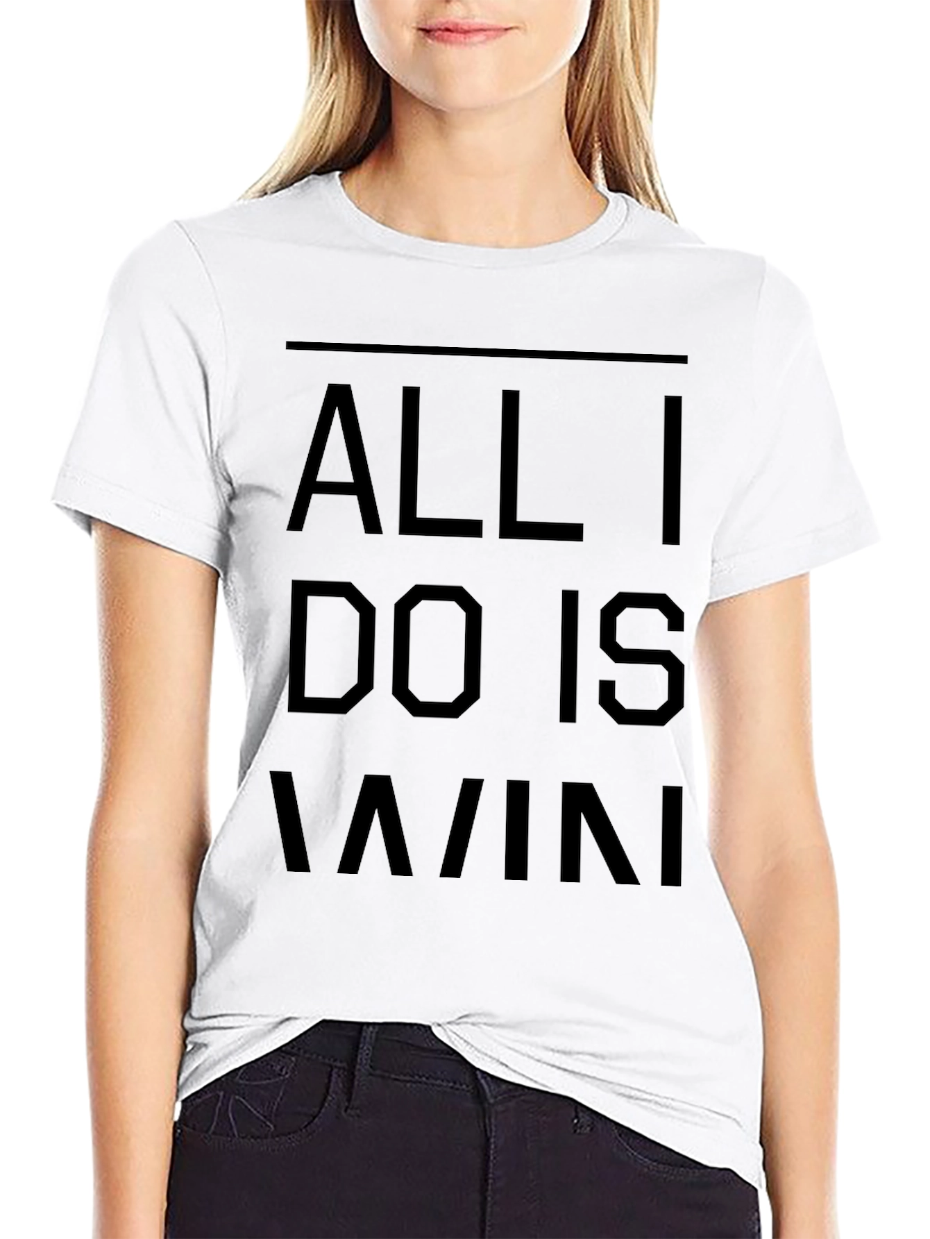 All I Do Is Win Black Graphic Tee