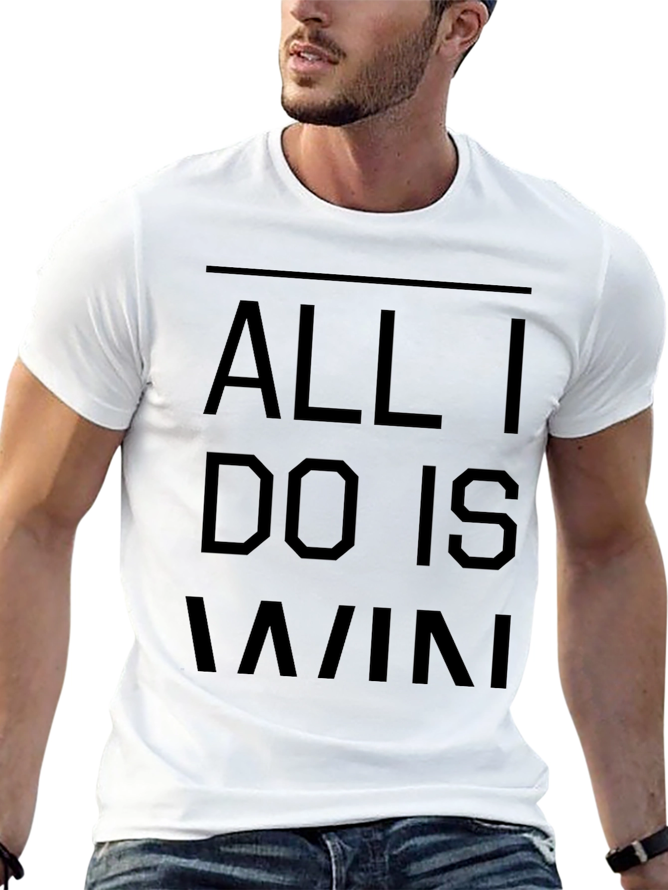 All I Do Is Win Black Graphic Tee