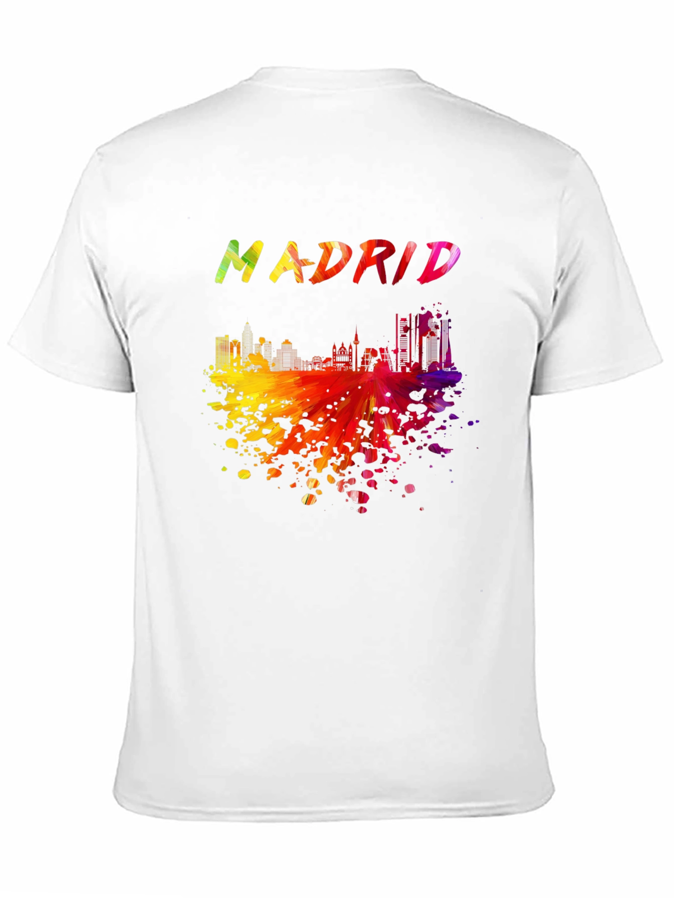 Madrid Skyline Graphic Tee - Black