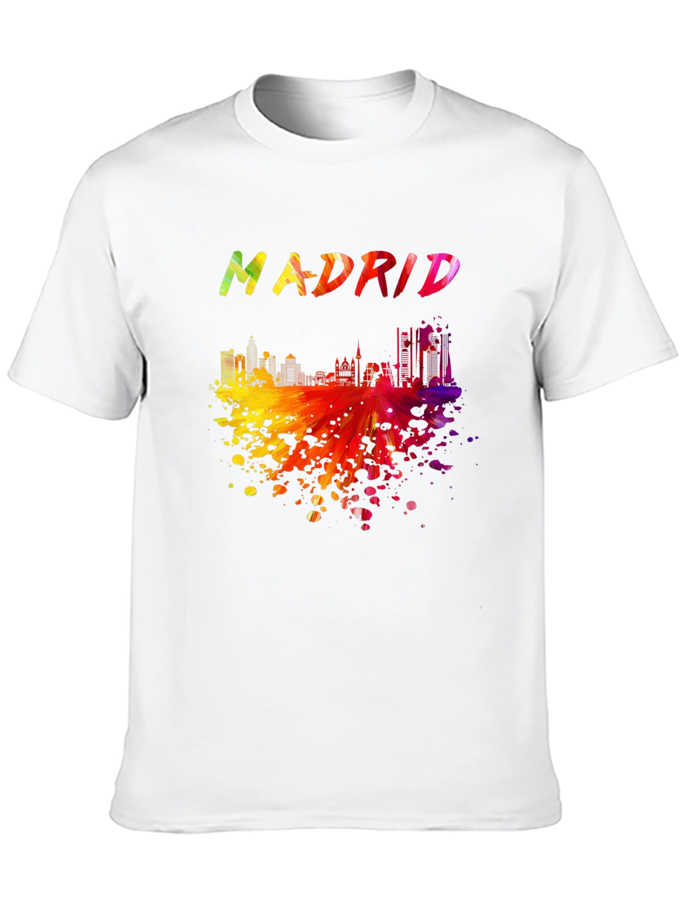 Madrid Skyline Graphic Tee - Black