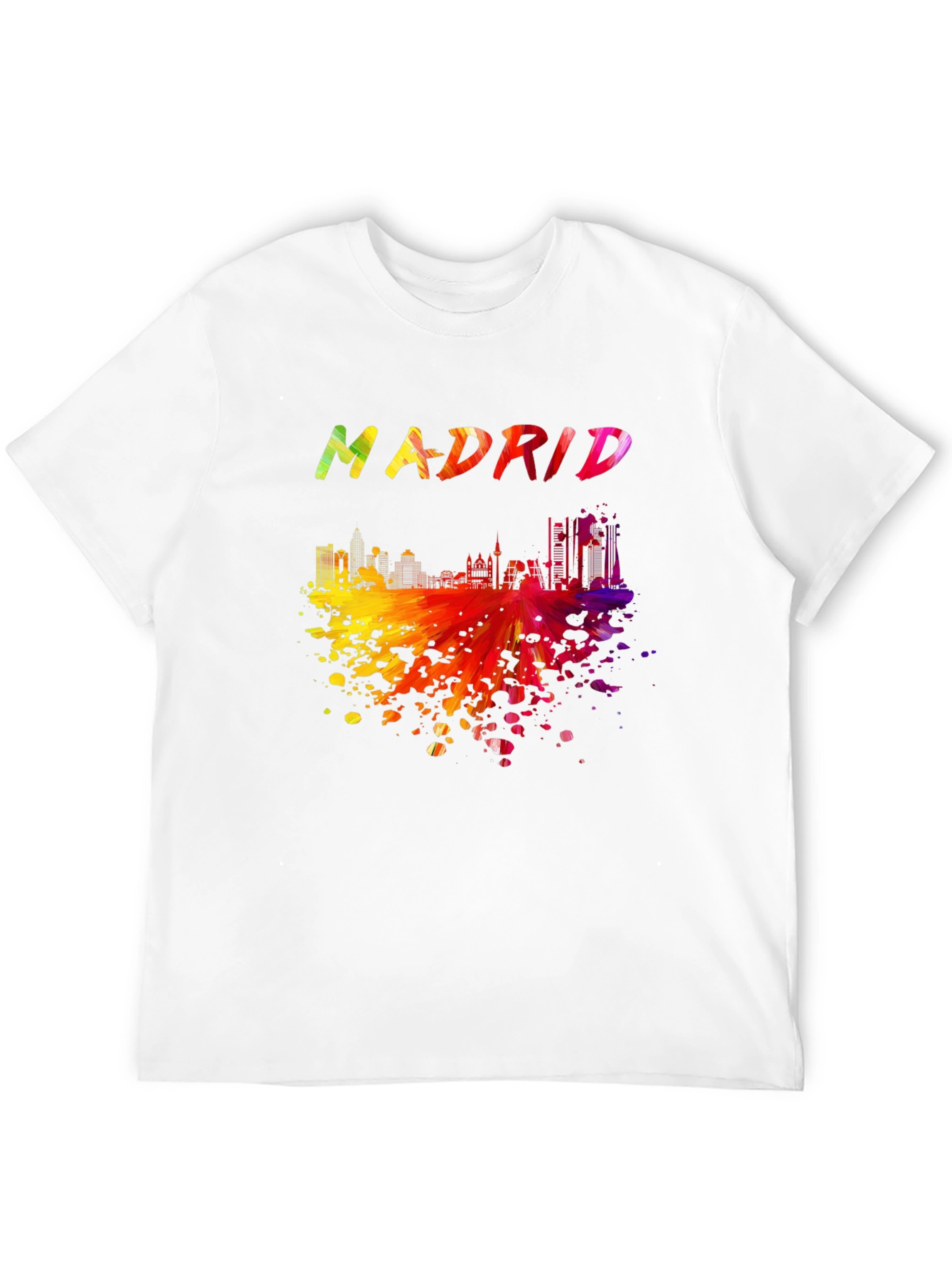 Madrid Skyline Graphic Tee - Black