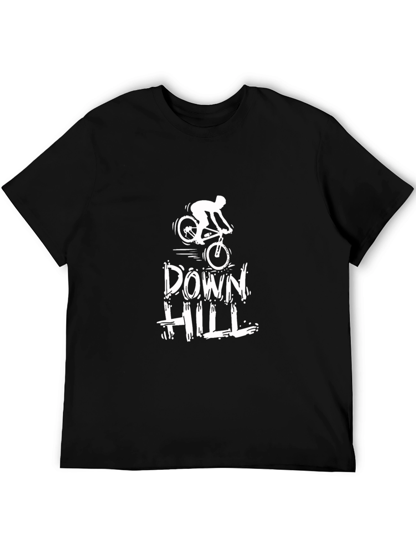 Downhill Biking Black T-Shirt