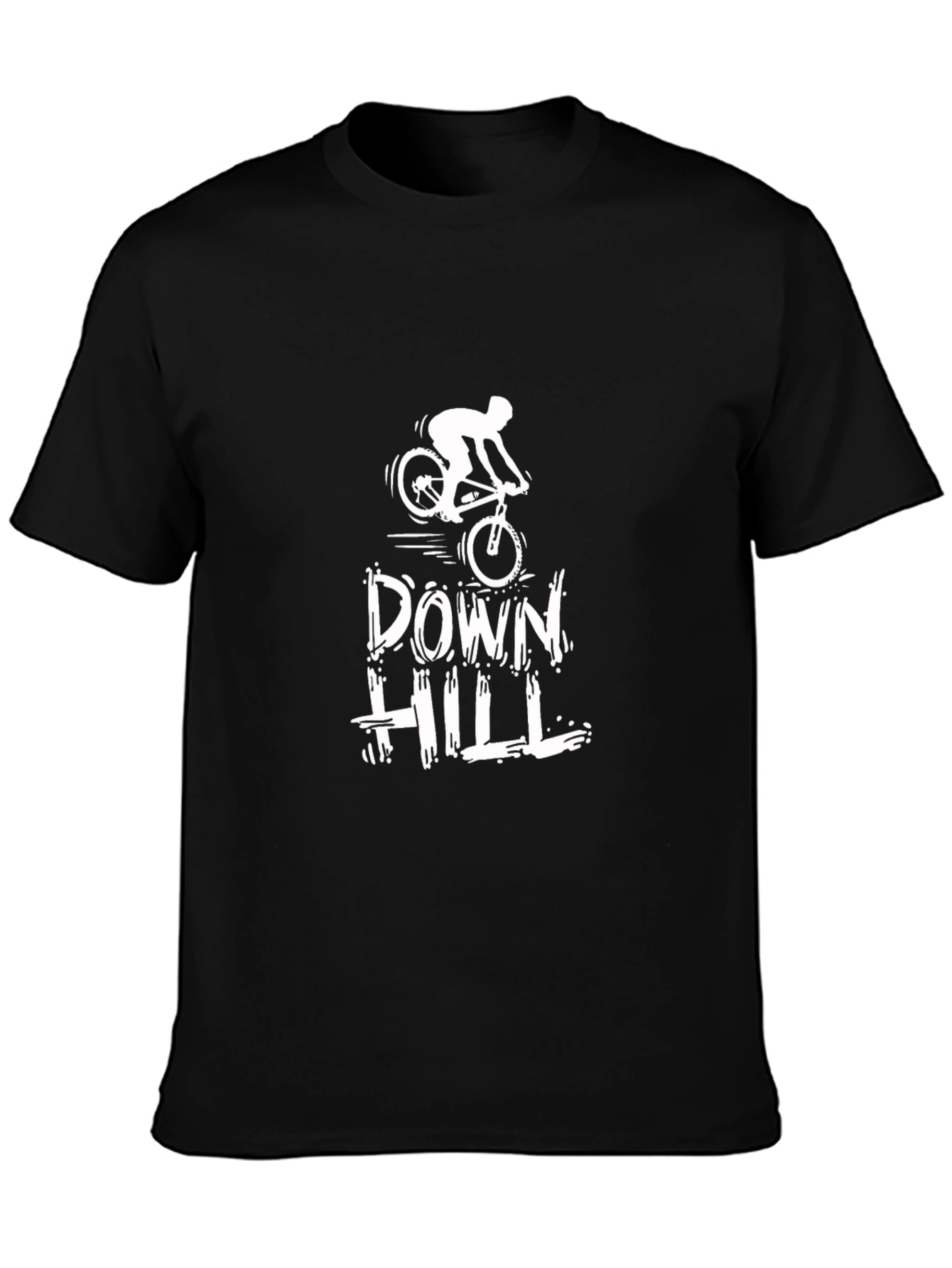 Downhill Biking Black T-Shirt